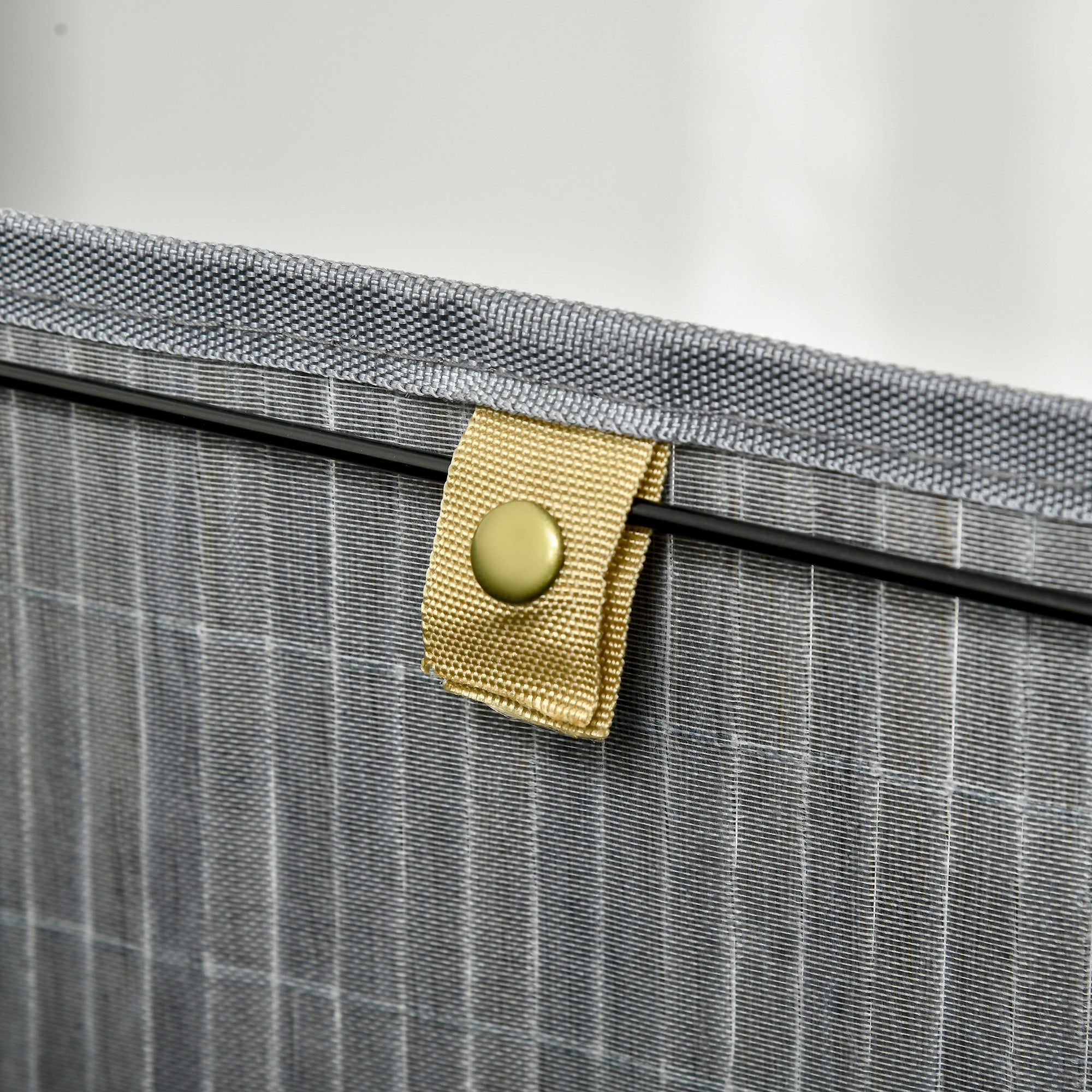 Logidon Vierkante Bamboe Wasmand 55L Grijs 38x38x57 cm Met Deksel Binnenzak