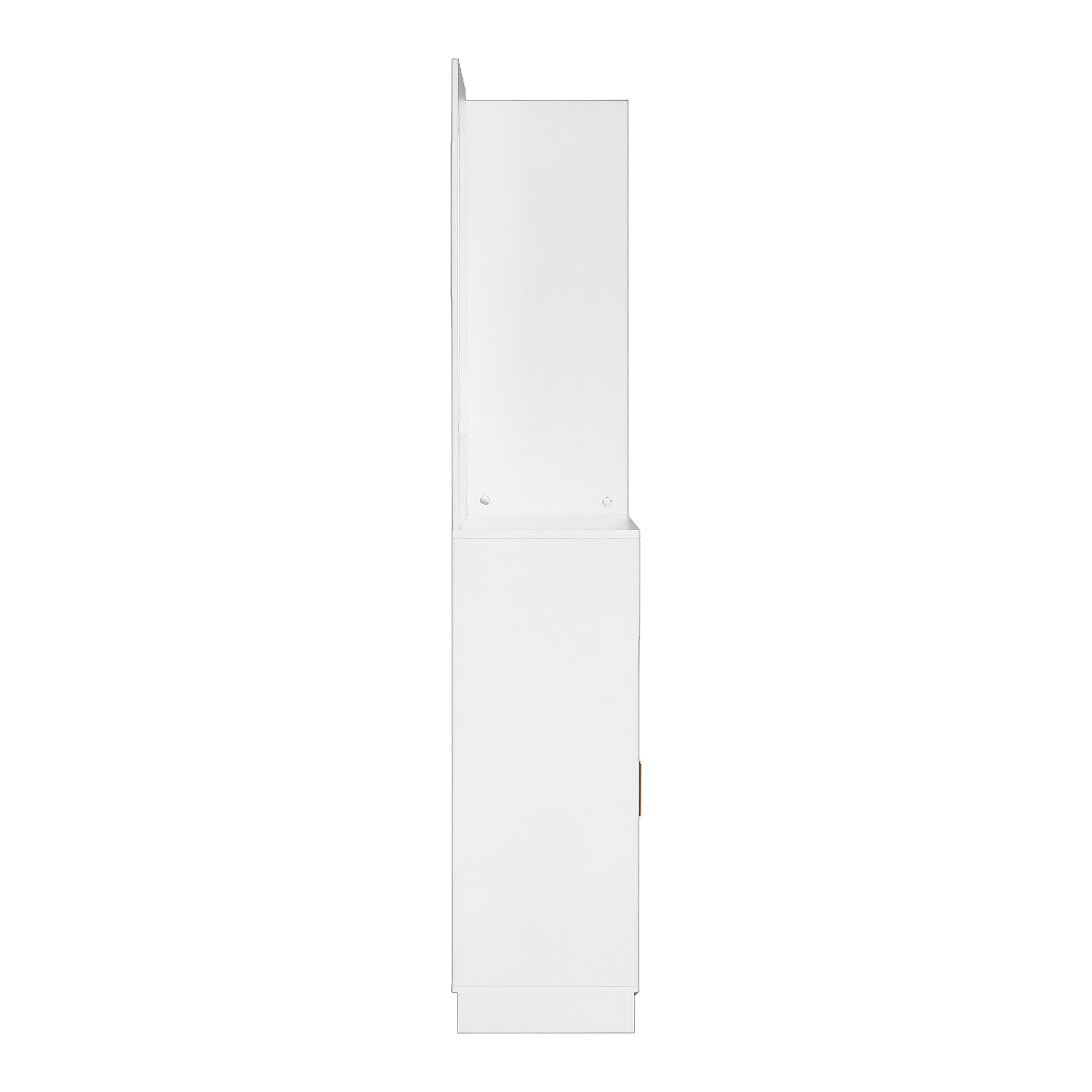 Logidon Moderne Kledingkastcombinatie Met Spiegel Wit 110x33x185 cm