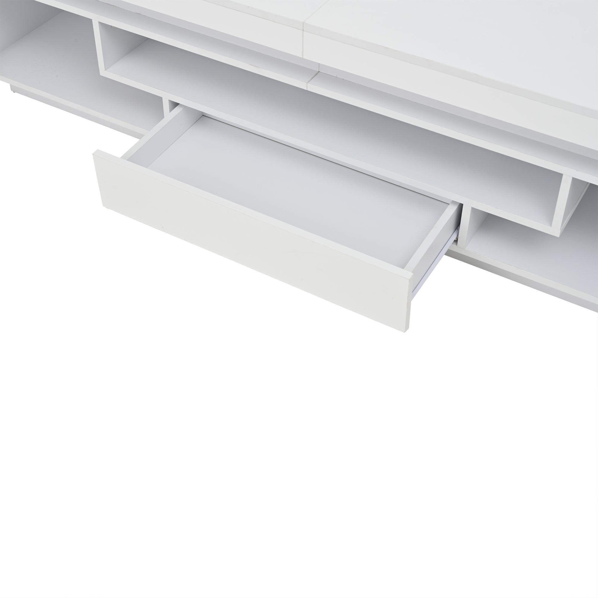 Logidon wit hoogglans LED lowboard 175x38x45 cm met 2 kasten