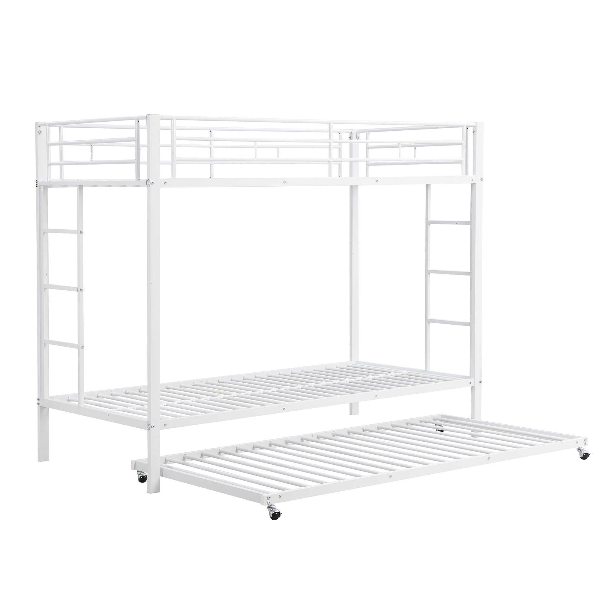 Logidon stapelbed 90x200 cm wit uitschuifbaar bed EN747 gecertificeerd