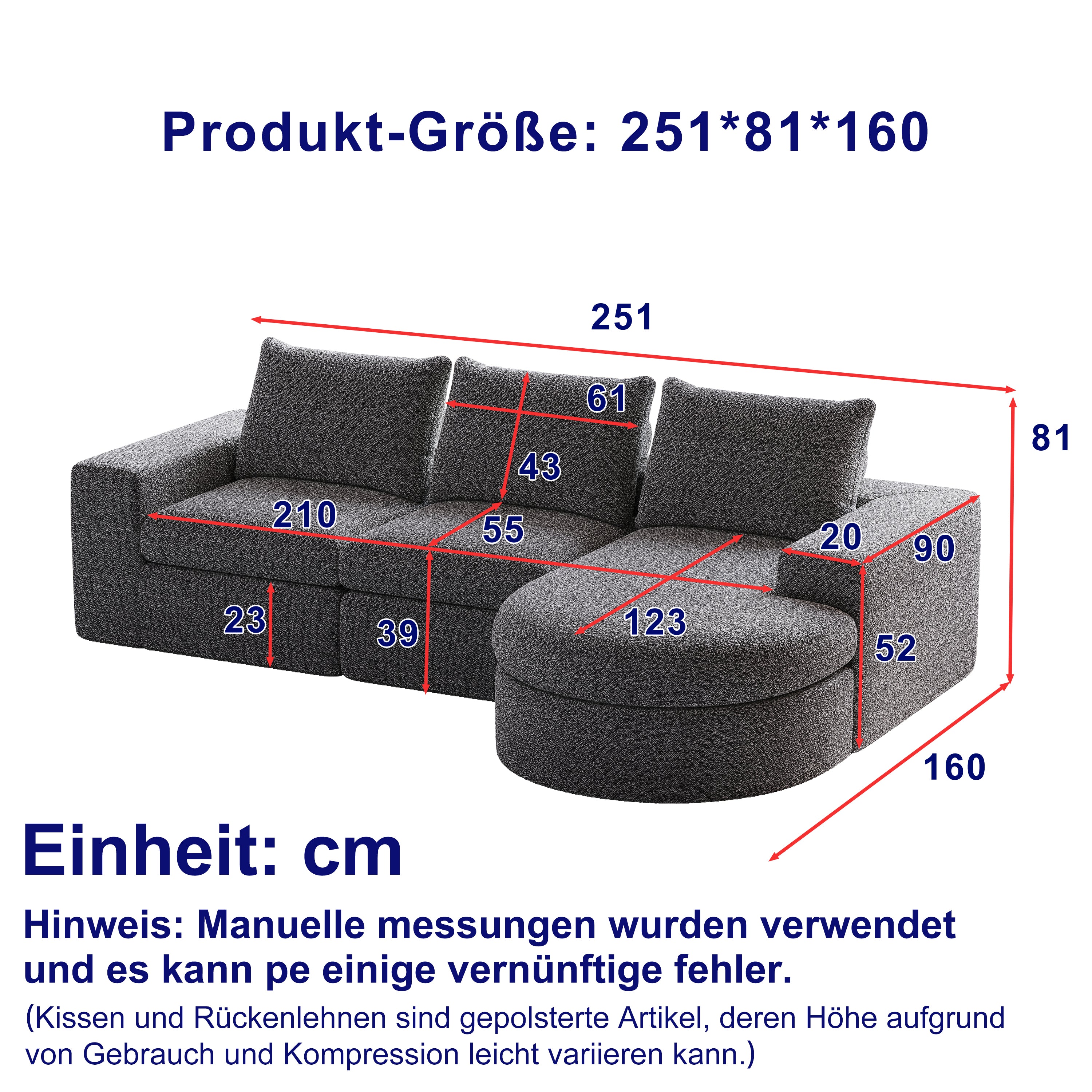 Logidon Chenille Bank met Loungebank en Ligpositie Grijs Fluweel