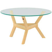 Logidon Salontafel Gehard Glas Ø80 Transparant Verstelbare Voetkussens