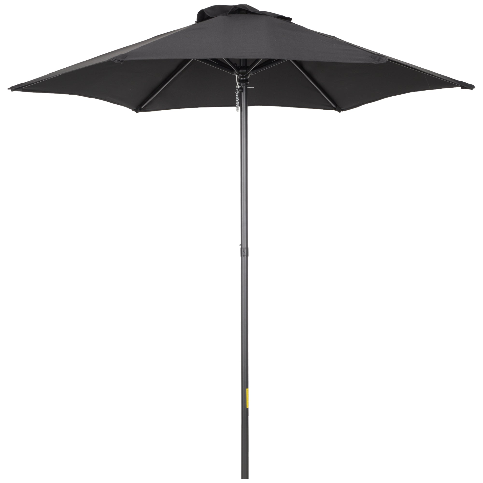 Logidon parasol Ø196 cm draaibaar klapfunctie zeshoekig zwart