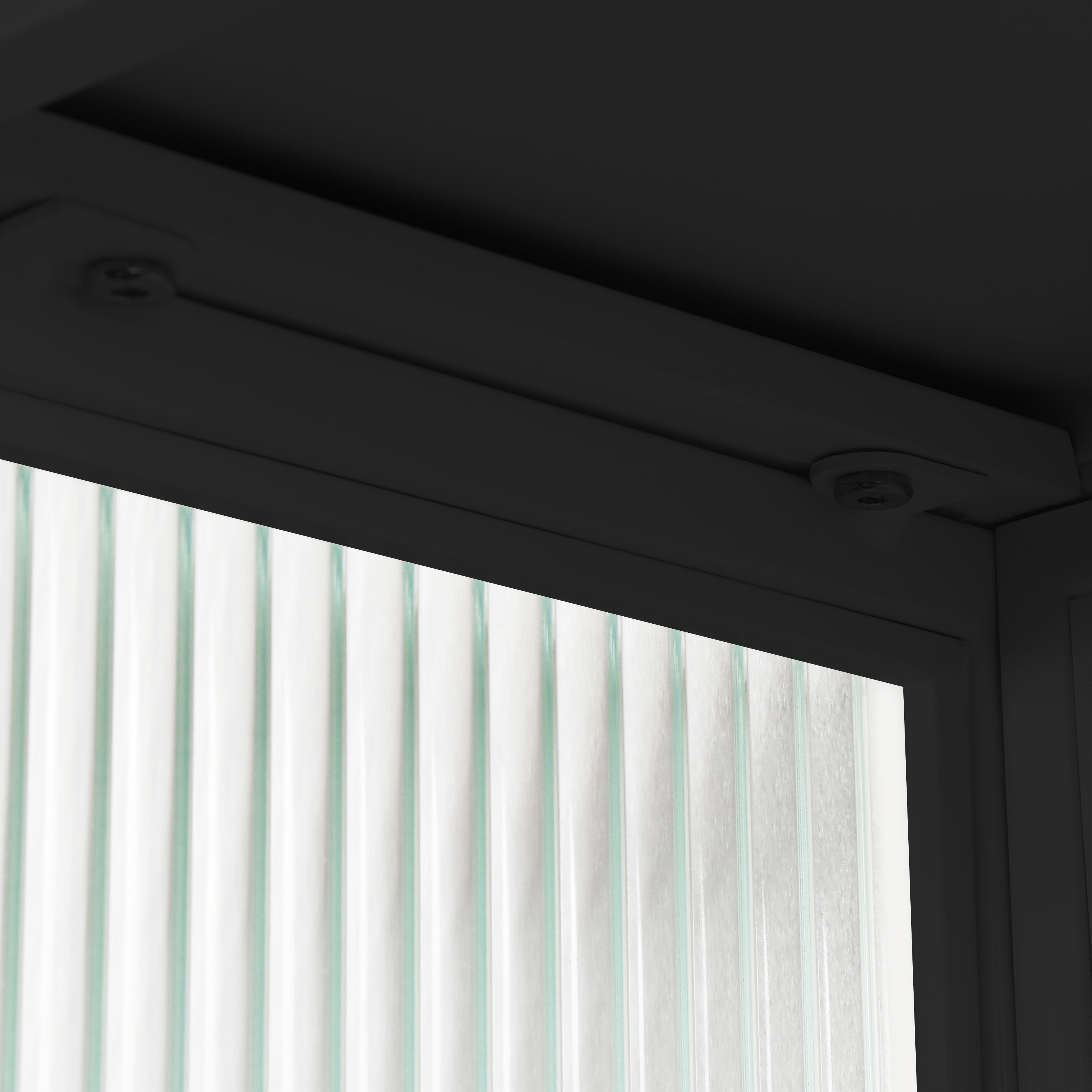 Logidon wandvitrinekast 60 cm glazen deuren tweedeurs met plank zwart