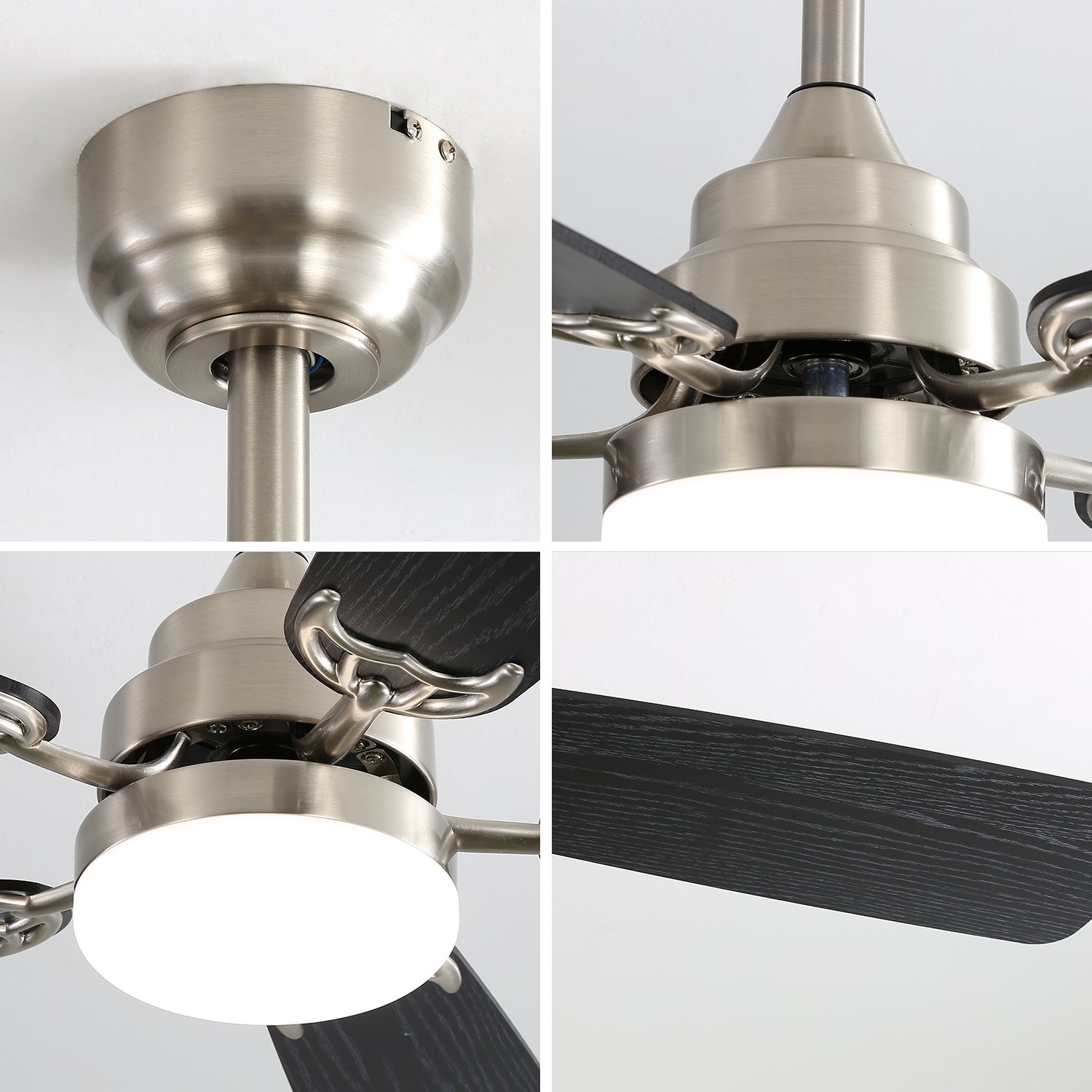 Logidon 52 inch plafondventilator LED verlichting DC motor 5 bladen