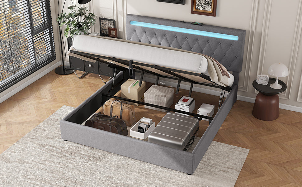 Logidon 180x200cm vlakbed met hydraulisch hefmechanisme LED