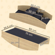 Logidon Dog Rocker 2 in 1 natuurlijk hout evenwichtshelling voor honden 80 x 39,5 x 20 cm
