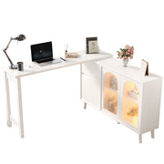Logidon LED bureau 2-in-1 dressoir wit 120x40x78 cm