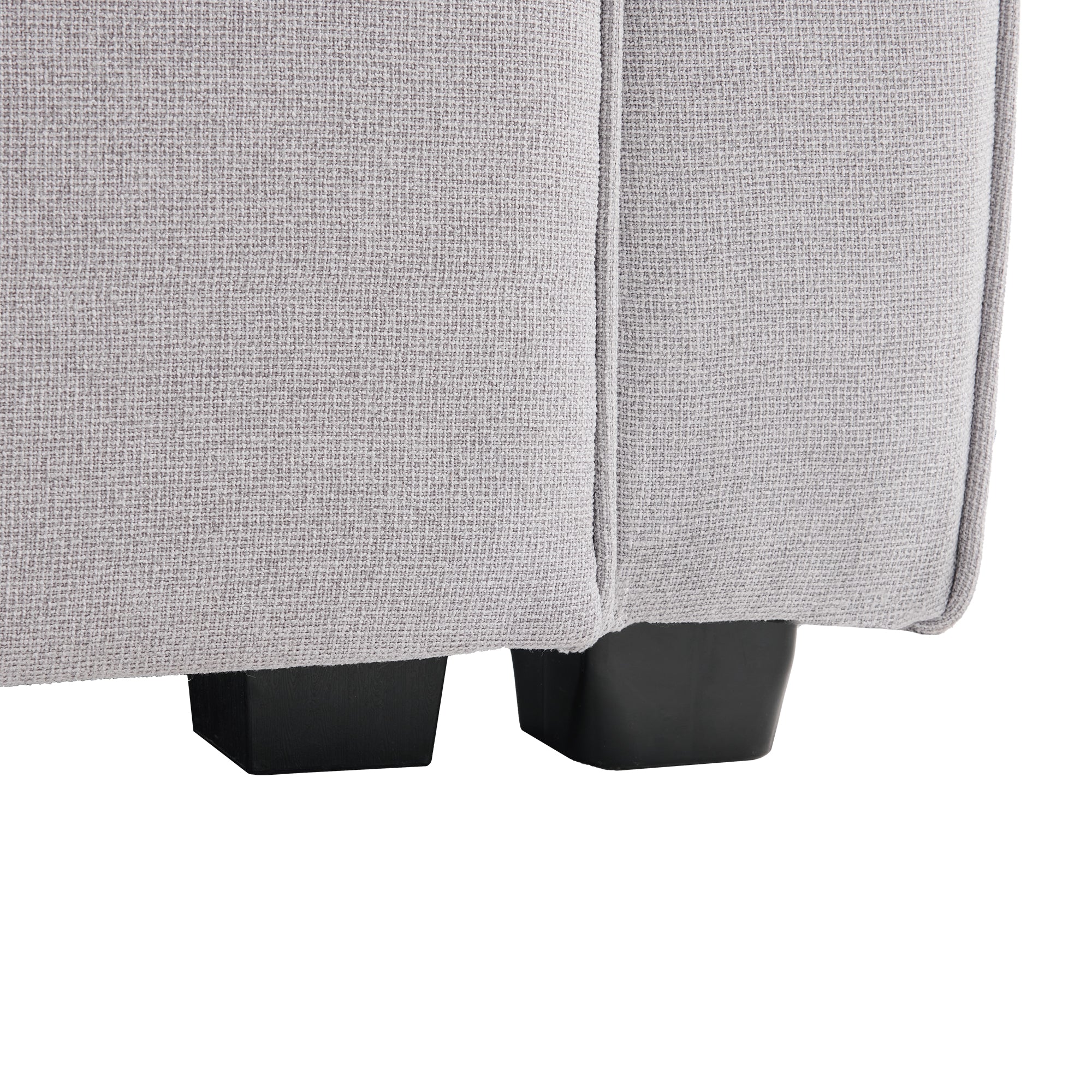 Logidon 4-zitsbank grijs met USB-oplaadpoorten bekerhouder