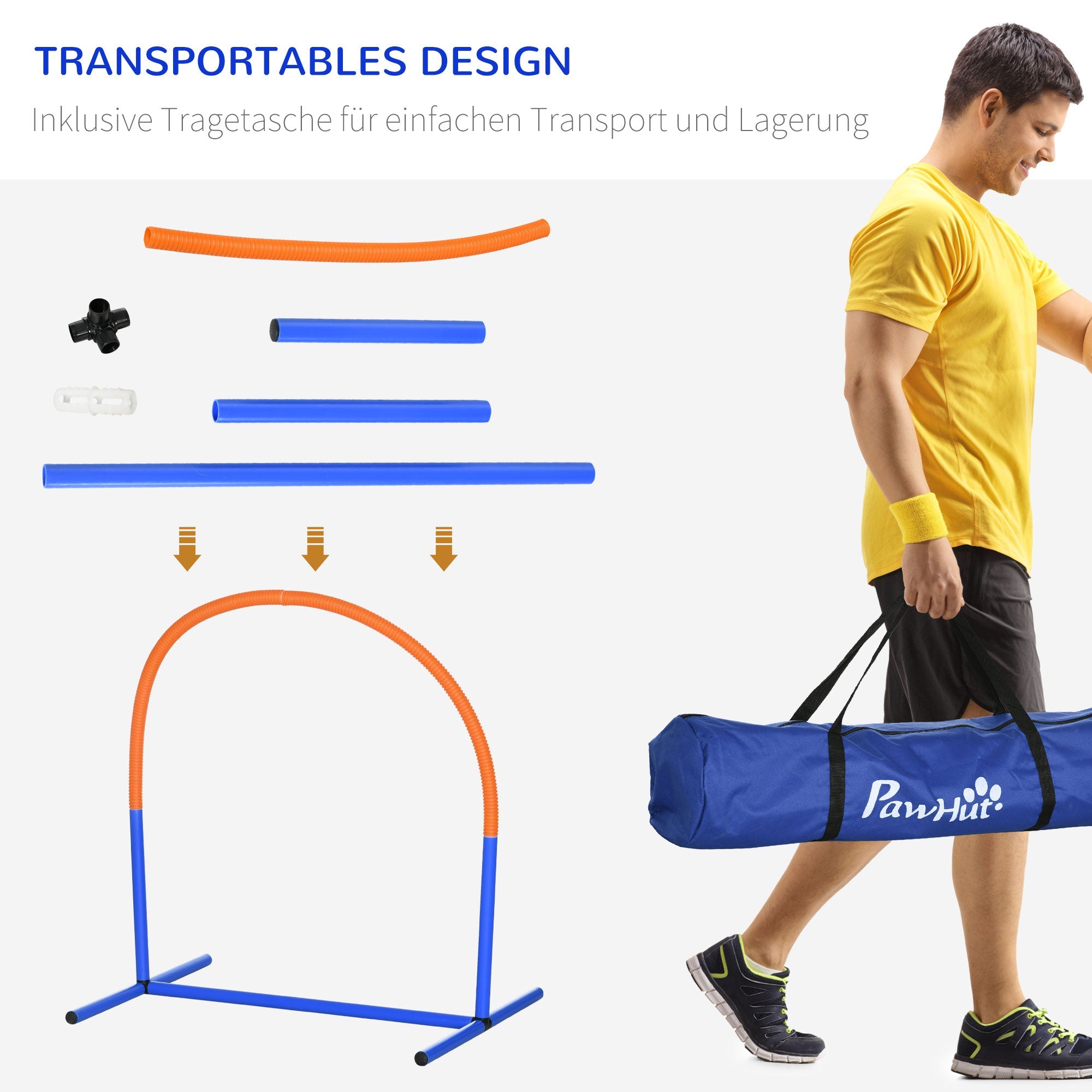 Logidon Agility Trainingsset 4-delig Blauw met draagtas