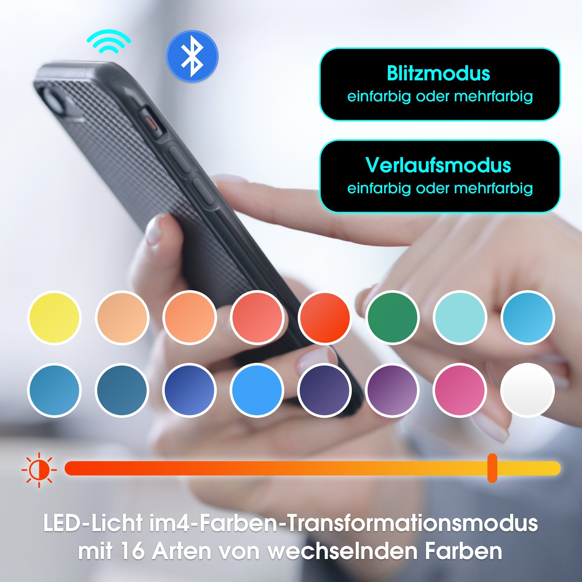 Logidon hoogglans salontafel met LED verlichting uitschuifbaar 80x50 wit