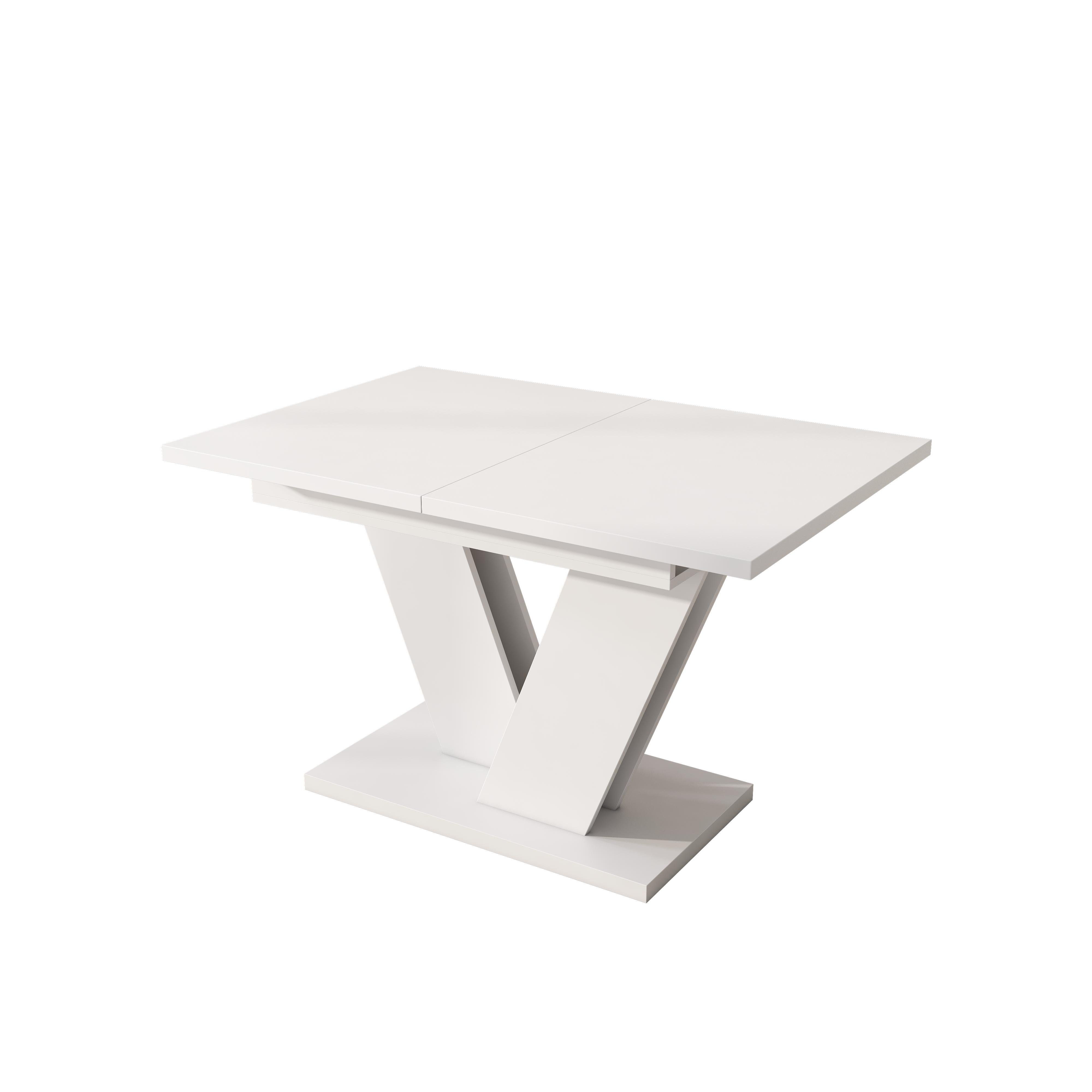 Logidon Uitschuifbare eettafel Wit MDF 160 80 Verdikt blad