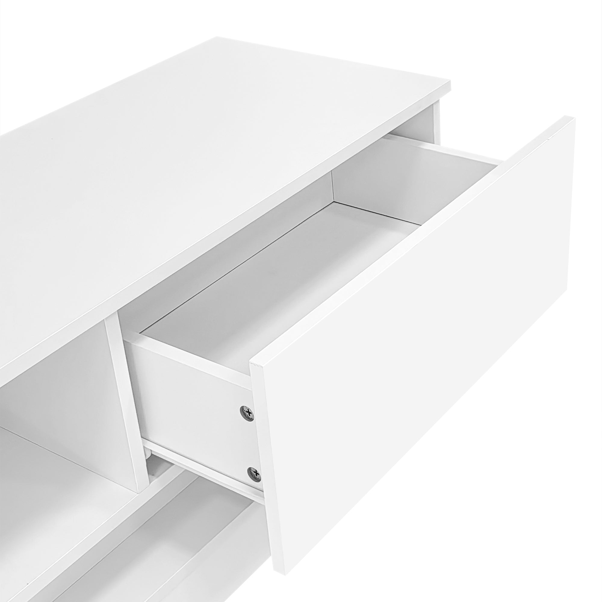 Logidon wit TV-meubel 160 cm met LED-verlichting app bediening