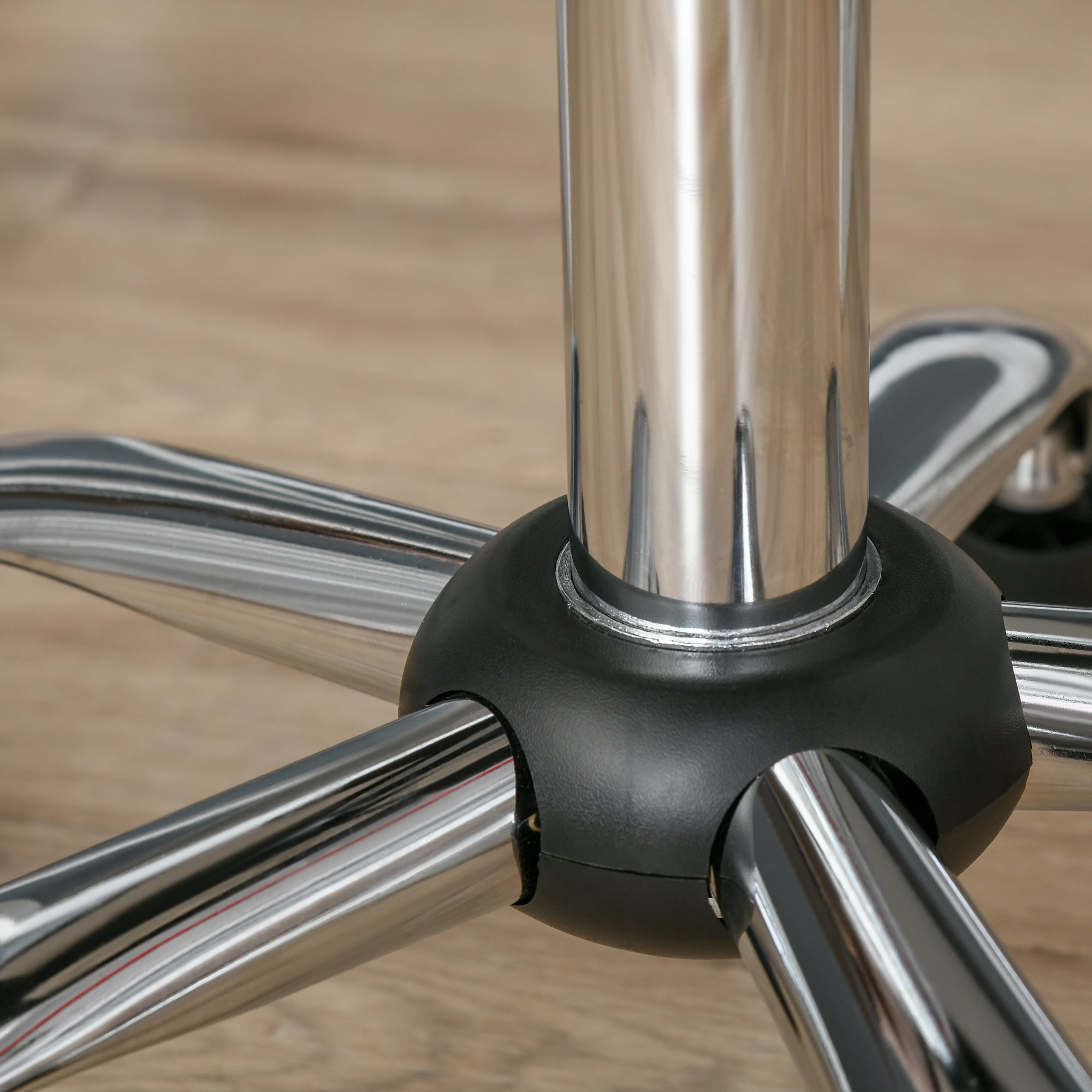 Logidon Verstelbare Salonkruk Grijs Velvet Touch Wielen Chrome Onderstel