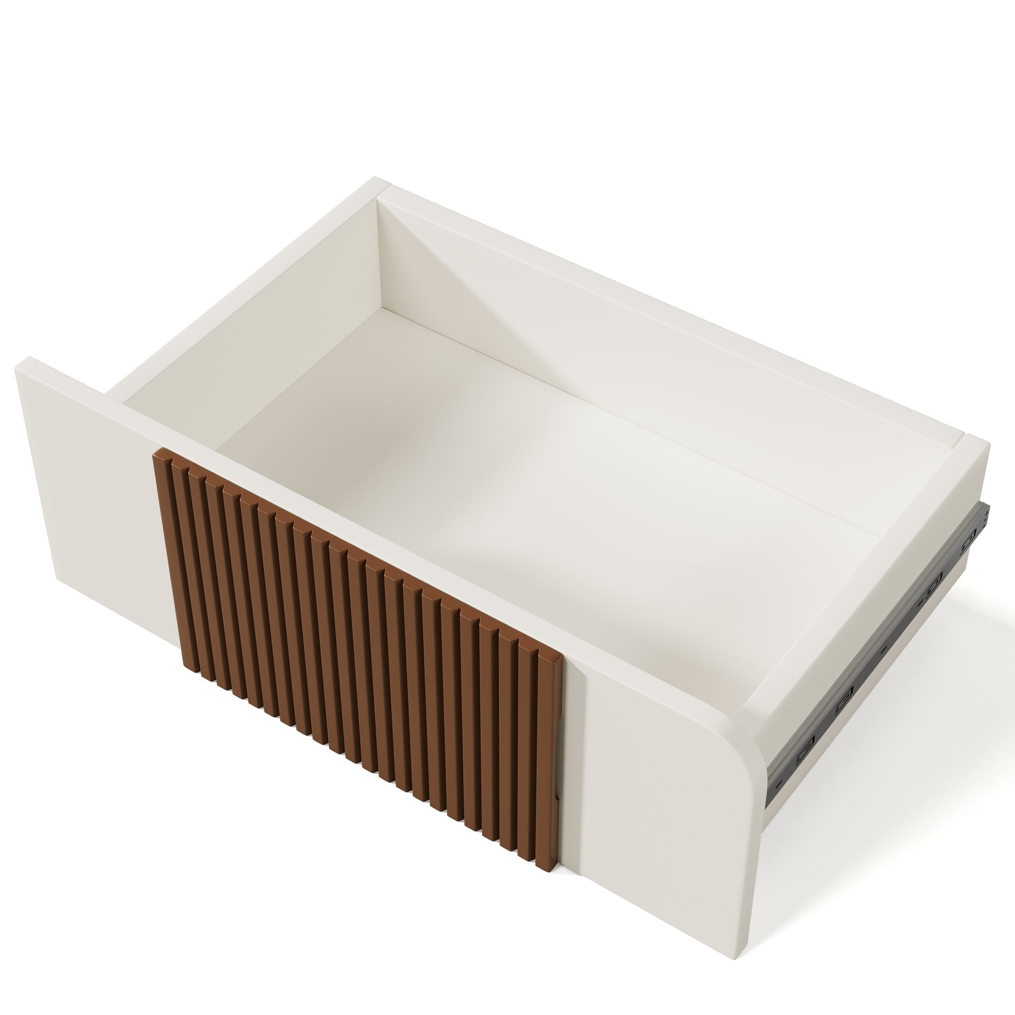 Logidon ladekast 6 lades wit bruin houten latten 121x71x41 cm
