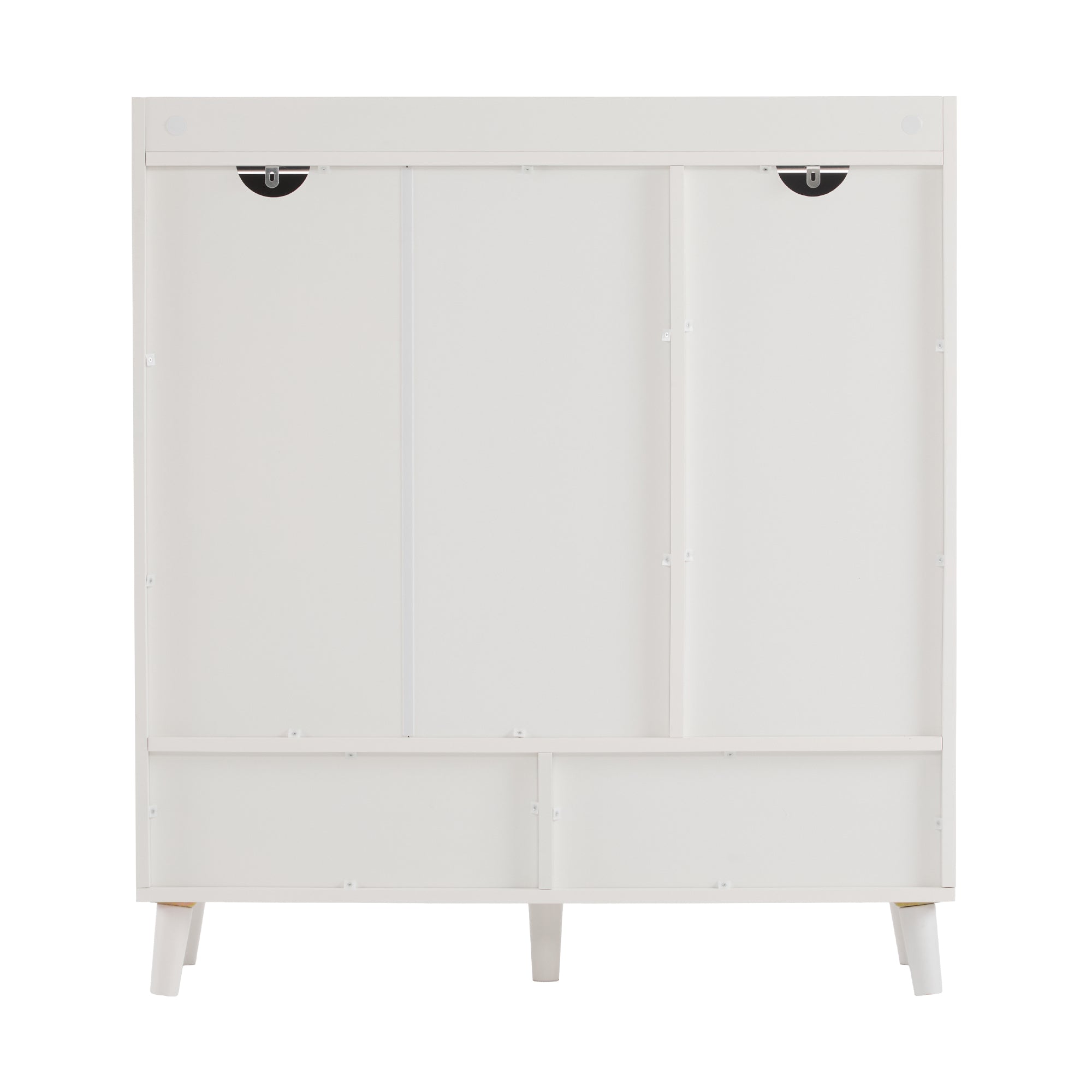 Logidon White Shoe Cabinet Chest of Drawers Adjustable Shelves 90x99x35 cm