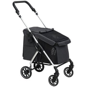 Logidon Hondenkar Lichtgewicht Aluminium Buggy Opvouwbaar tot 10 kg Grijs