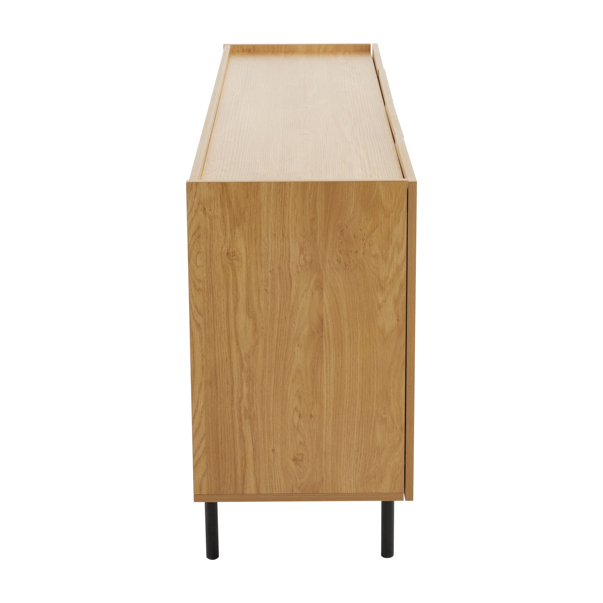 Logidon dressoir naturel hout met metalen inleg en 4 deuren 160 x 40 cm
