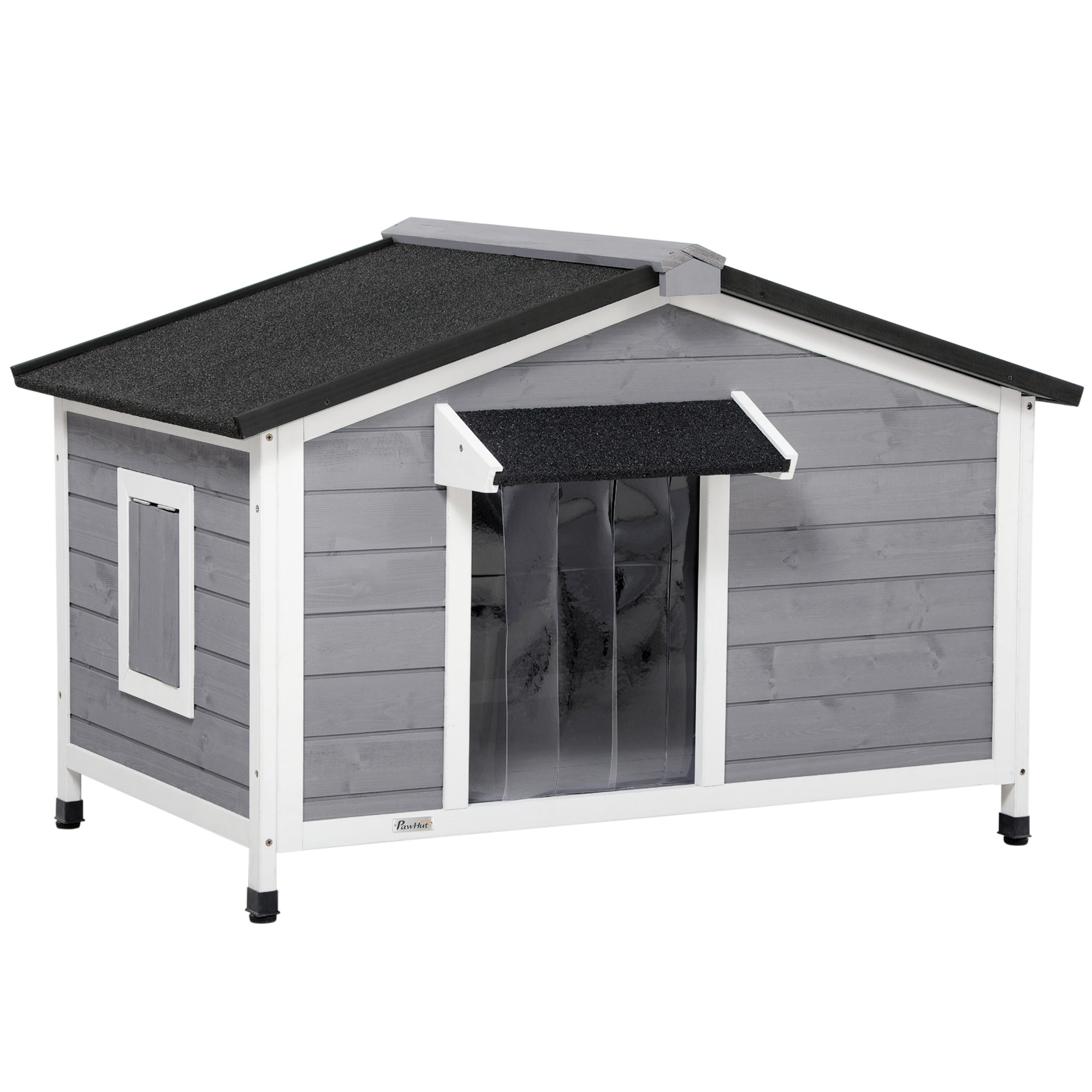 Logidon Hondenkennel van dennenhout Weerbestendige dakopening 109x79x72 cm