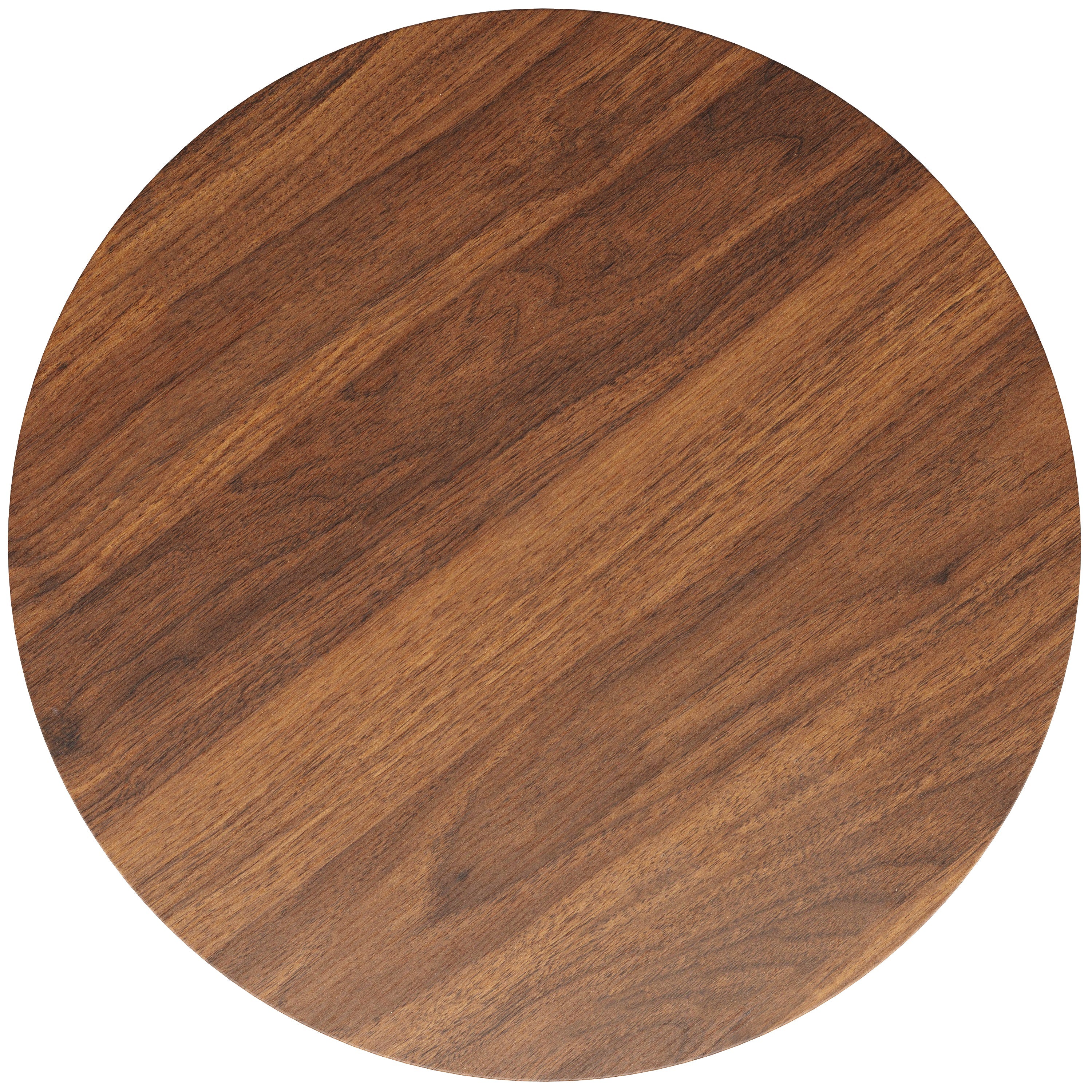 Logidon Ronde Eettafel Diameter 80 cm Walnoot Zwarte Poten