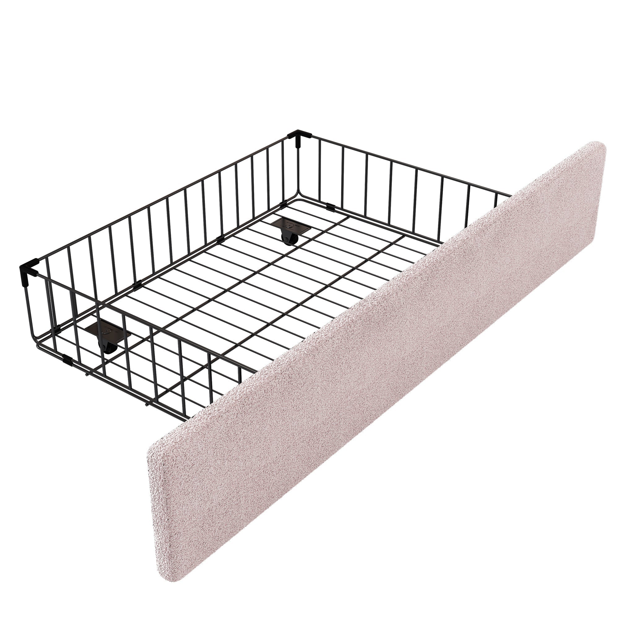 Logidon 90x200 Pink Flat Bed With Cartoon Rabbit Shape