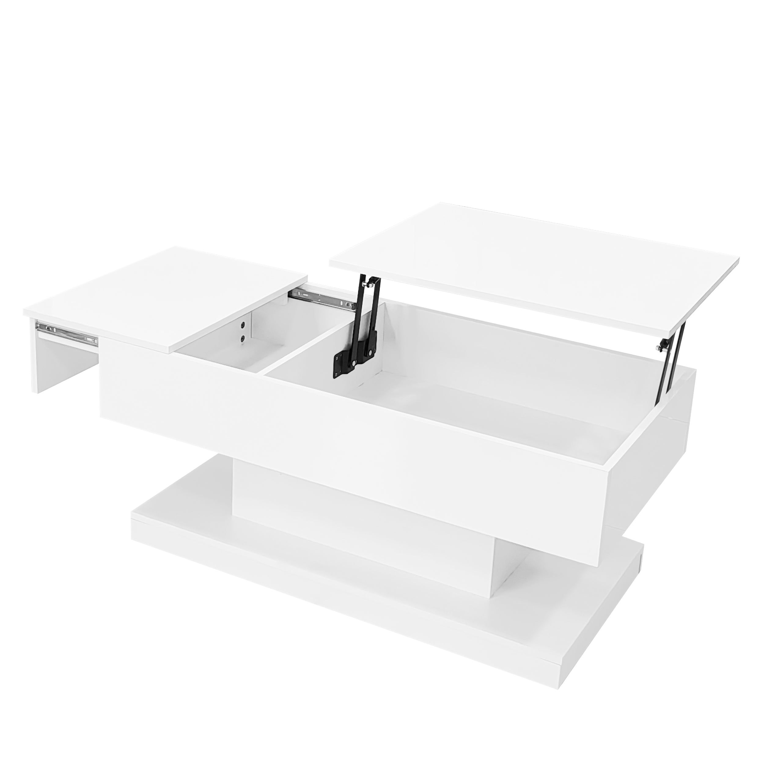 Logidon witte heftafel 100x50x45 met LED verlichting hydraulisch