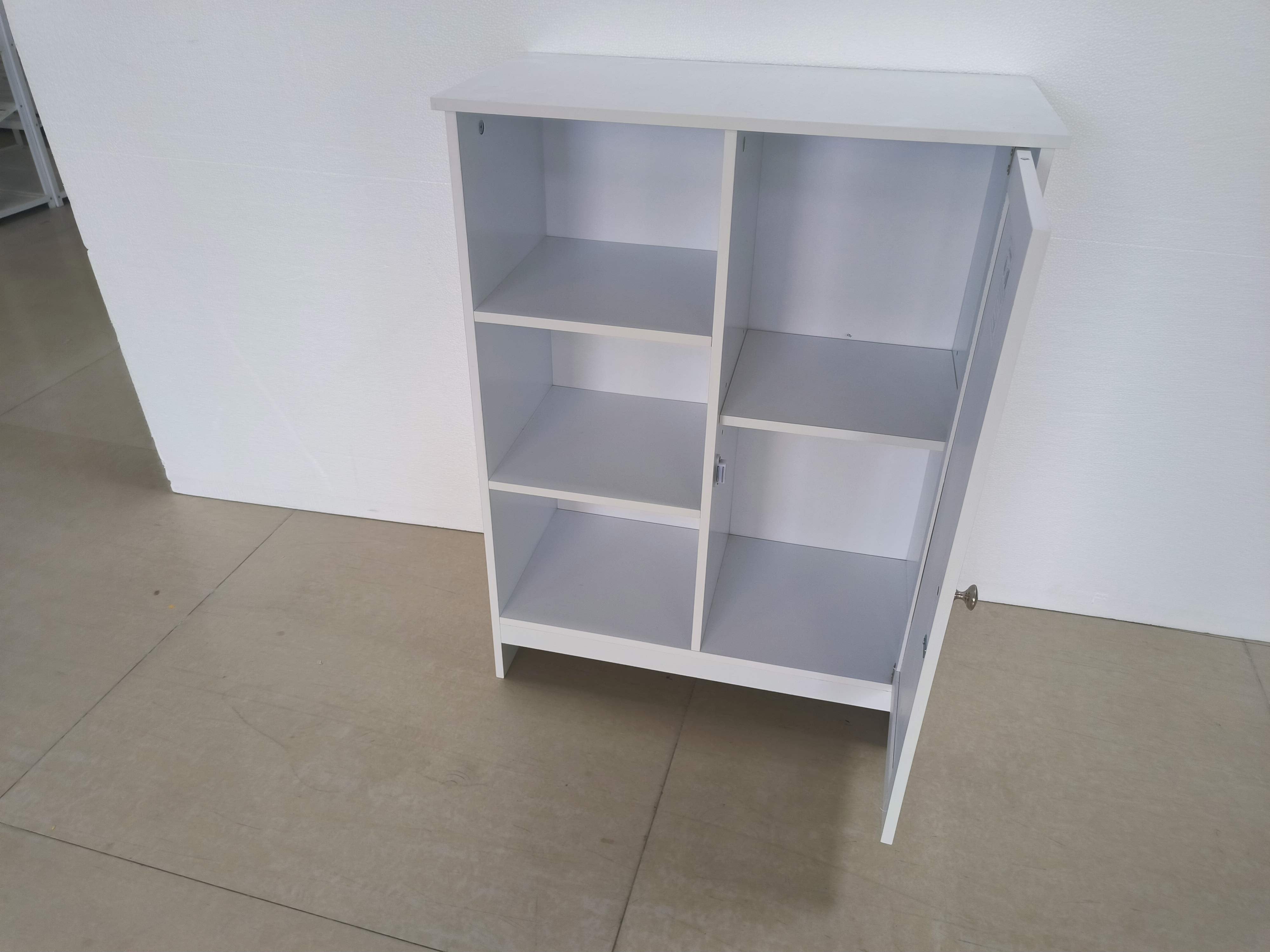 Logidon badkamermeubel wit 60x30x80 cm met 1 deur en 3 vakken