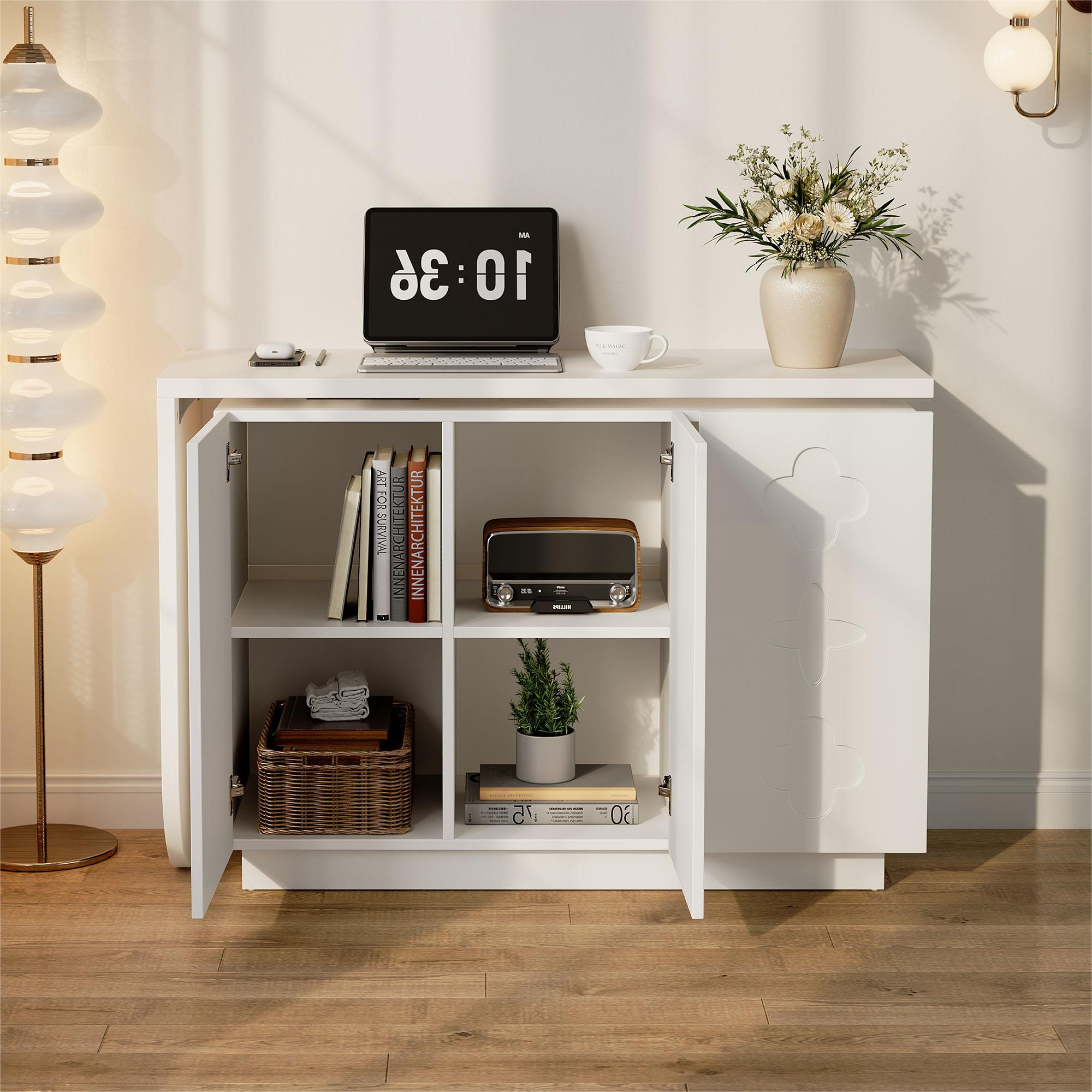 Logidon hoekbureau L-vorm draaibaar wit 110 centimeter