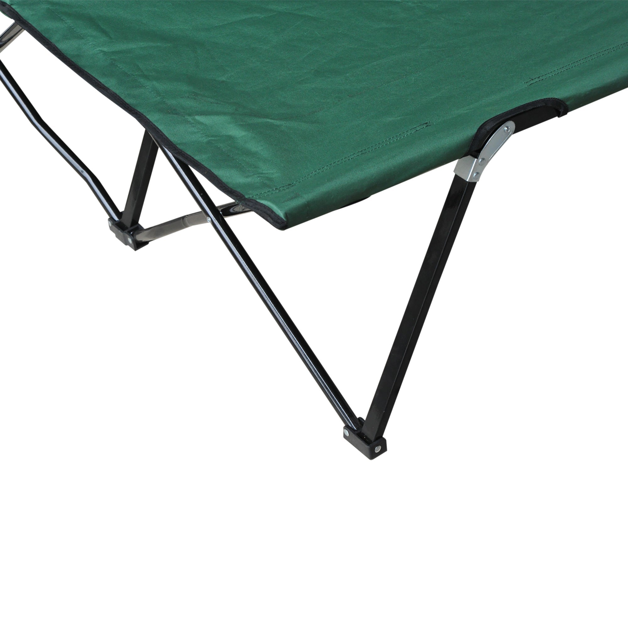 Logidon campingbed 2-persoons opklapbed 193x125x40 cm groen zwart