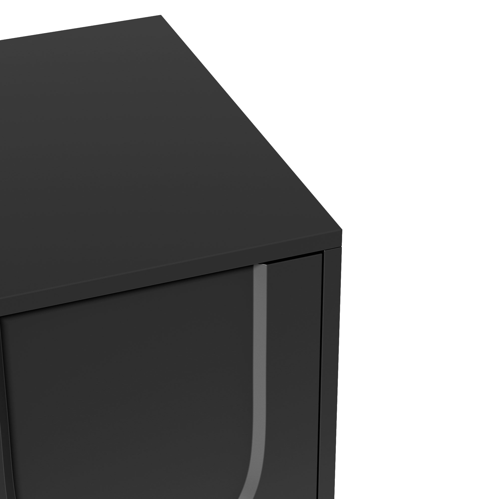Logidon TV-meubel 180 cm Zwart Modern Kast met Houten Poten