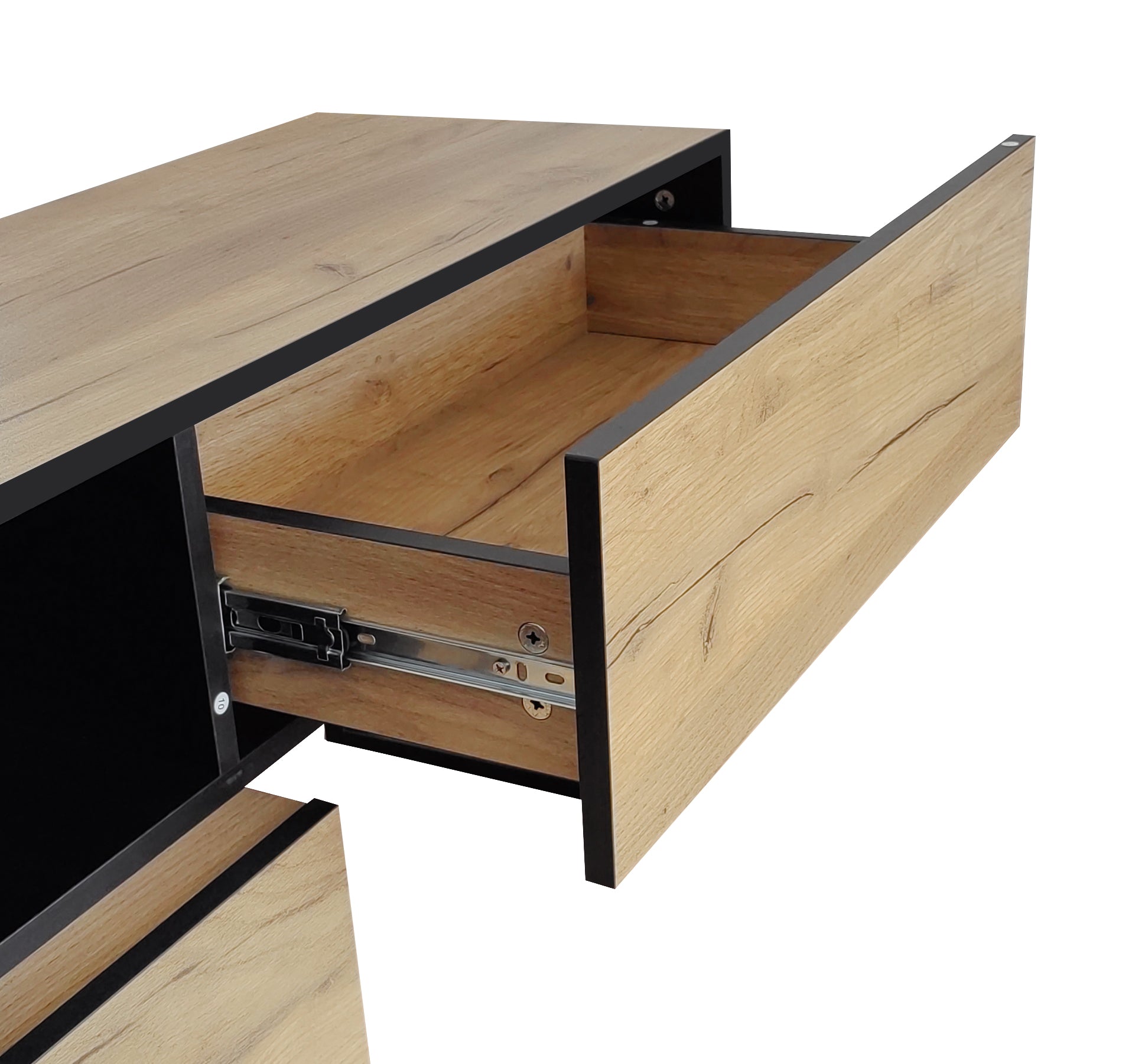 Logidon Adjustable TV Cabinet Combination 135-200cm Three Drawers Large Compartment