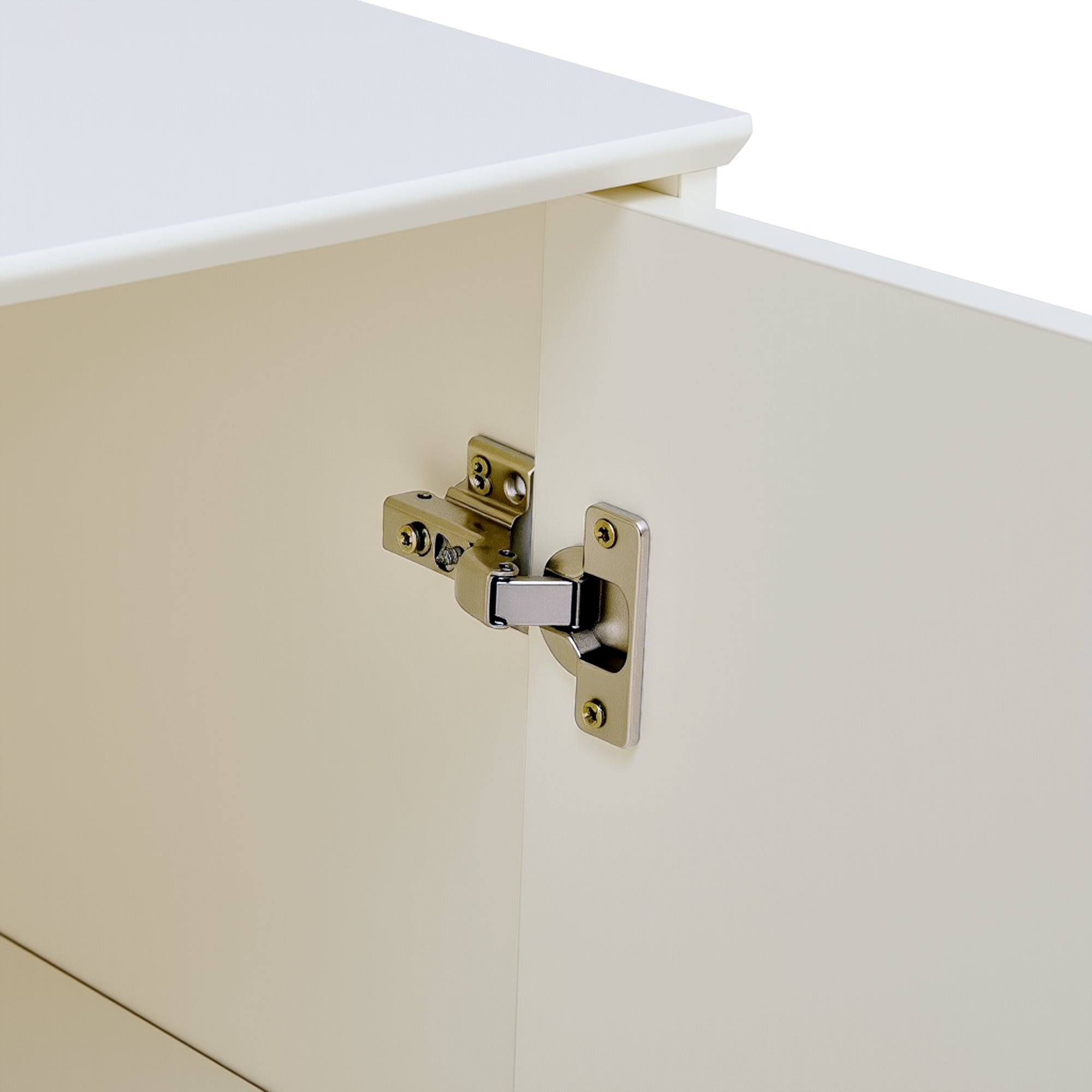 Logidon wit dressoir met gebogen deuren en 4 deurs opbergruimte