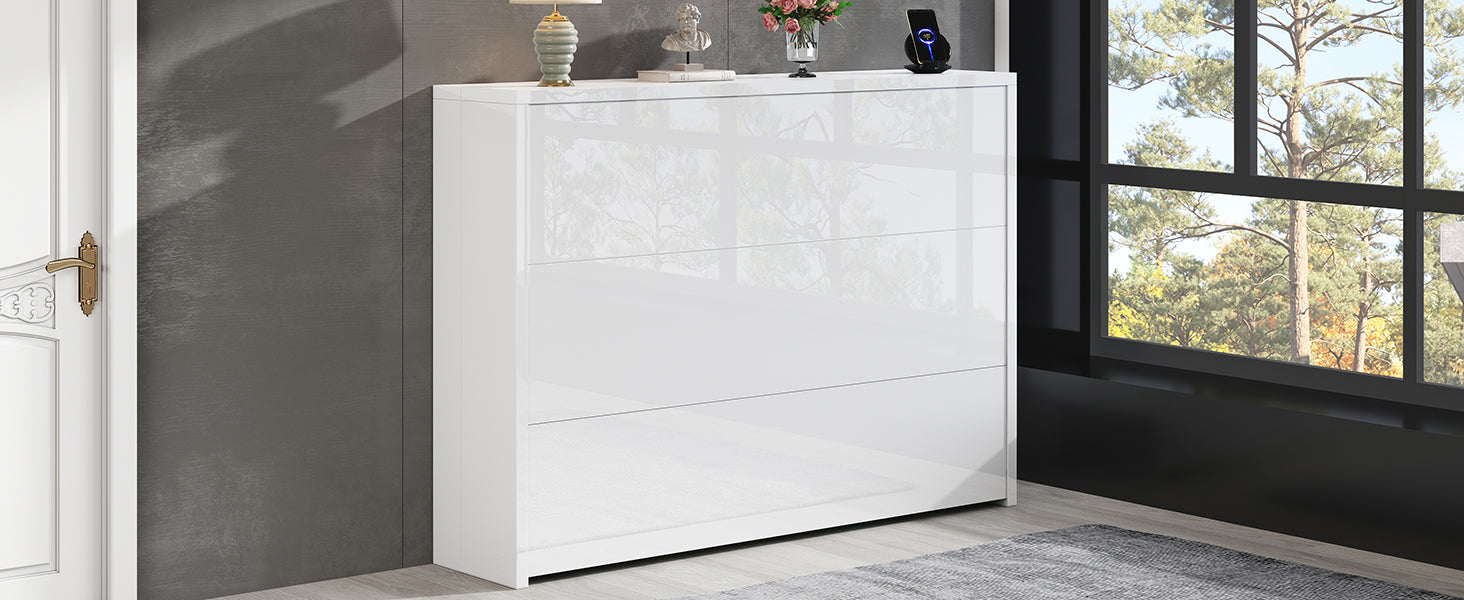 Logidon Opvouwbaar Bureau met Wielen en Draadloze Oplader Wit