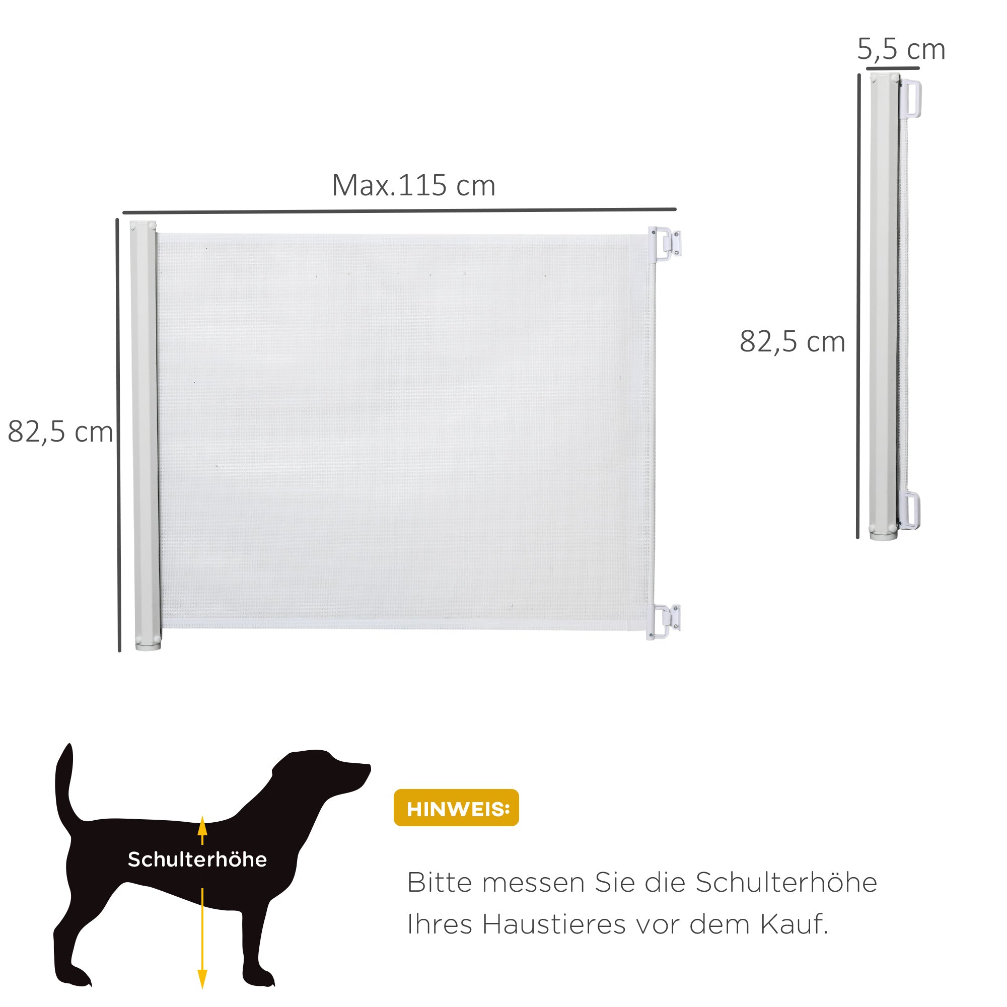 Logidon uitschuifbaar traphekje wit 115x82,5 cm