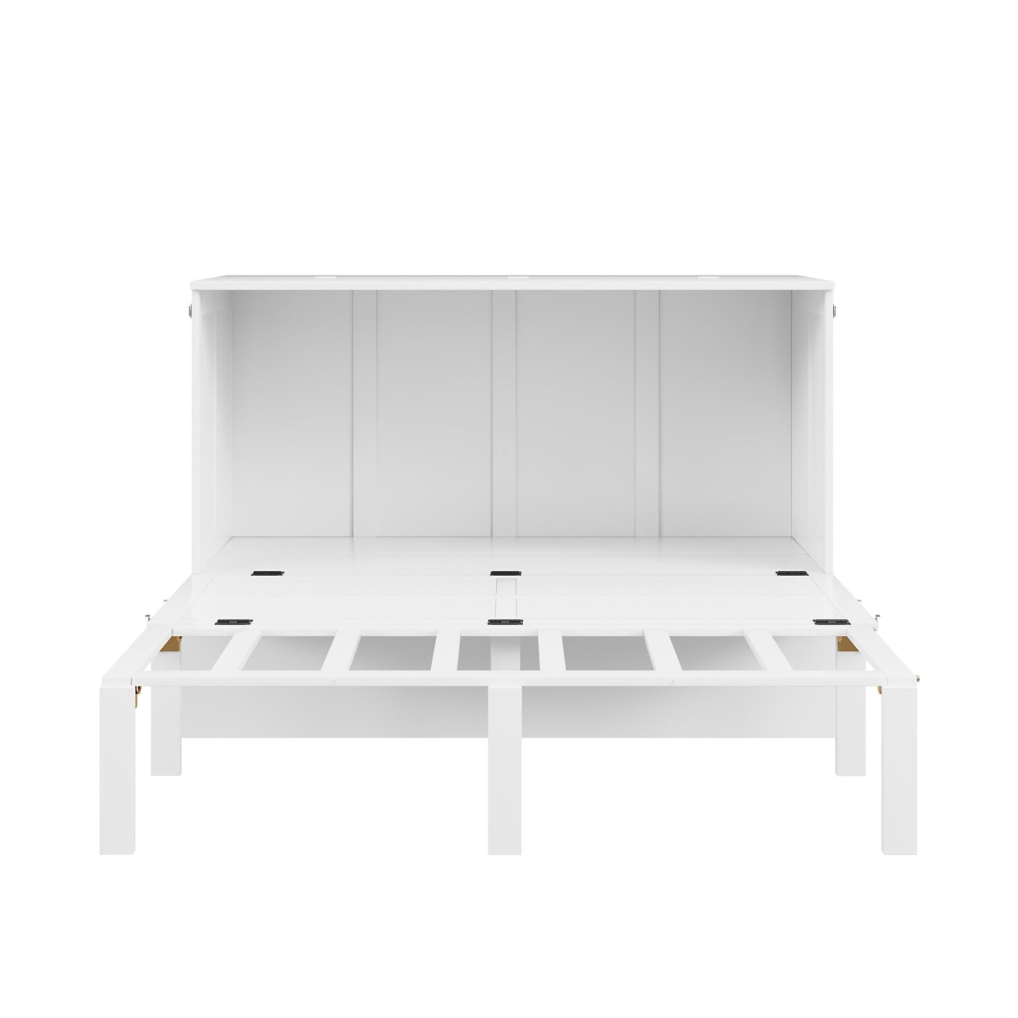 Logidon Murphy Bed 140x200 cm Verticaal Opklapbed met lattenbodem Wit