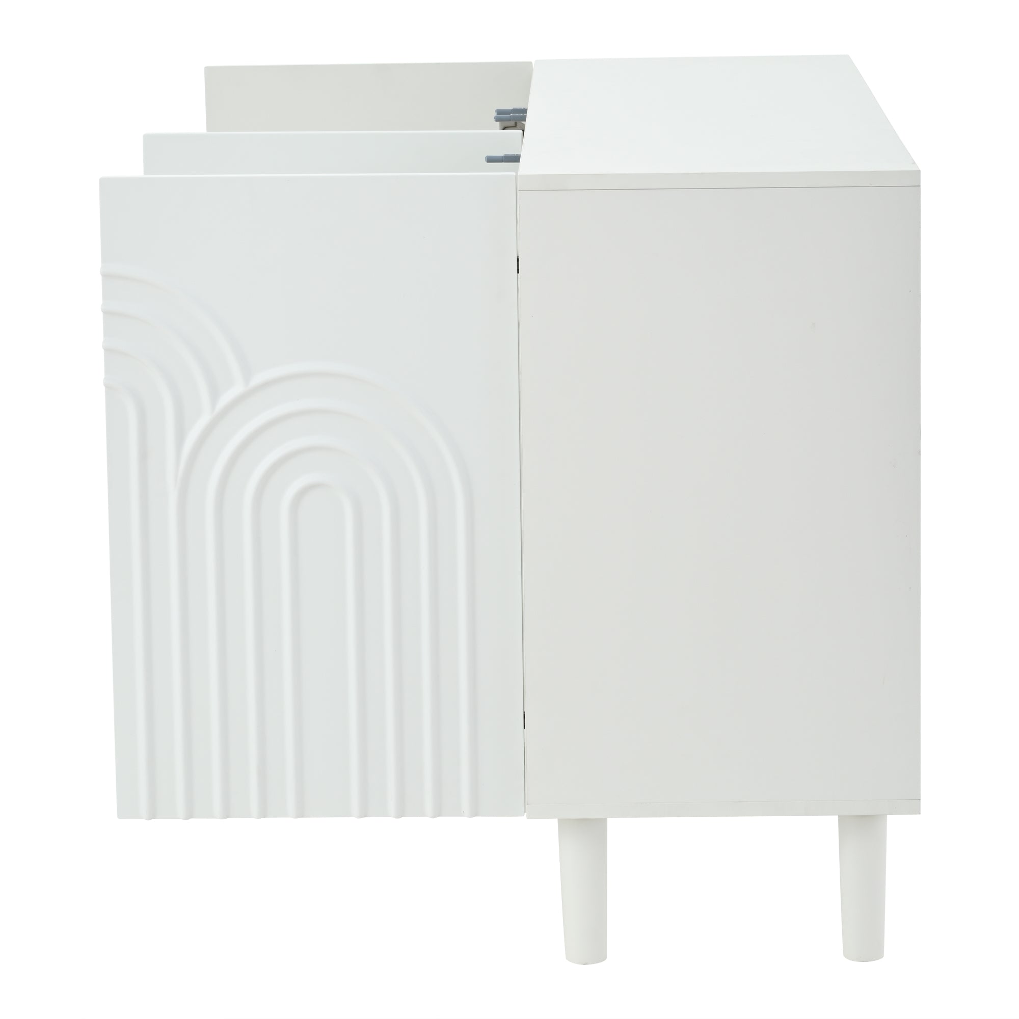 Logidon Dressoir 120x38,5x79 cm Wit MDF met 3 deuren
