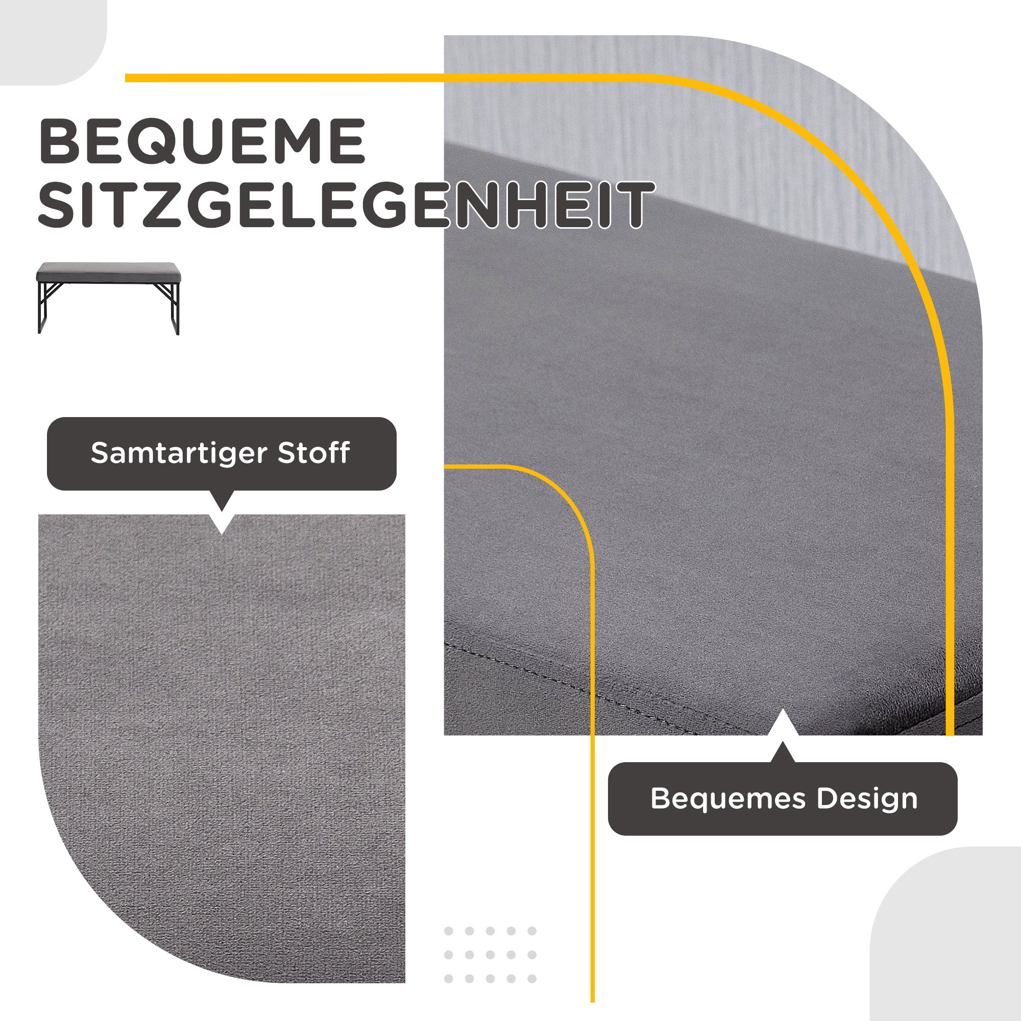 Logidon gestoffeerde bank fluweellook donkergrijs 100x35x47 cm