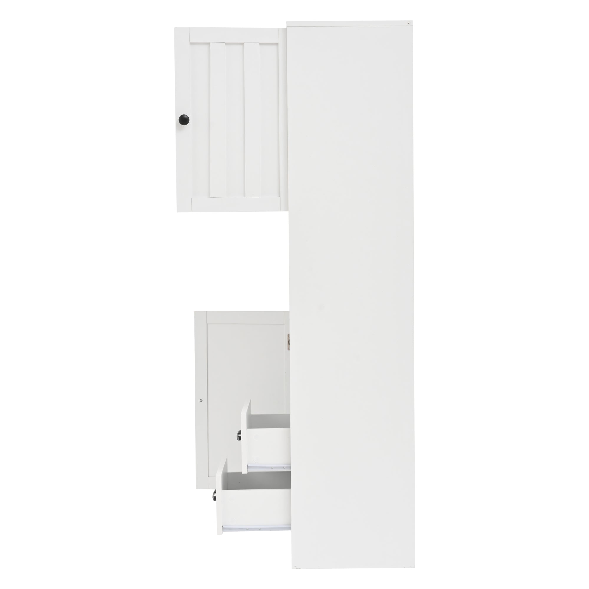 Logidon corner cabinet white 104x35x155 cm display cabinet 3 doors 2 drawers