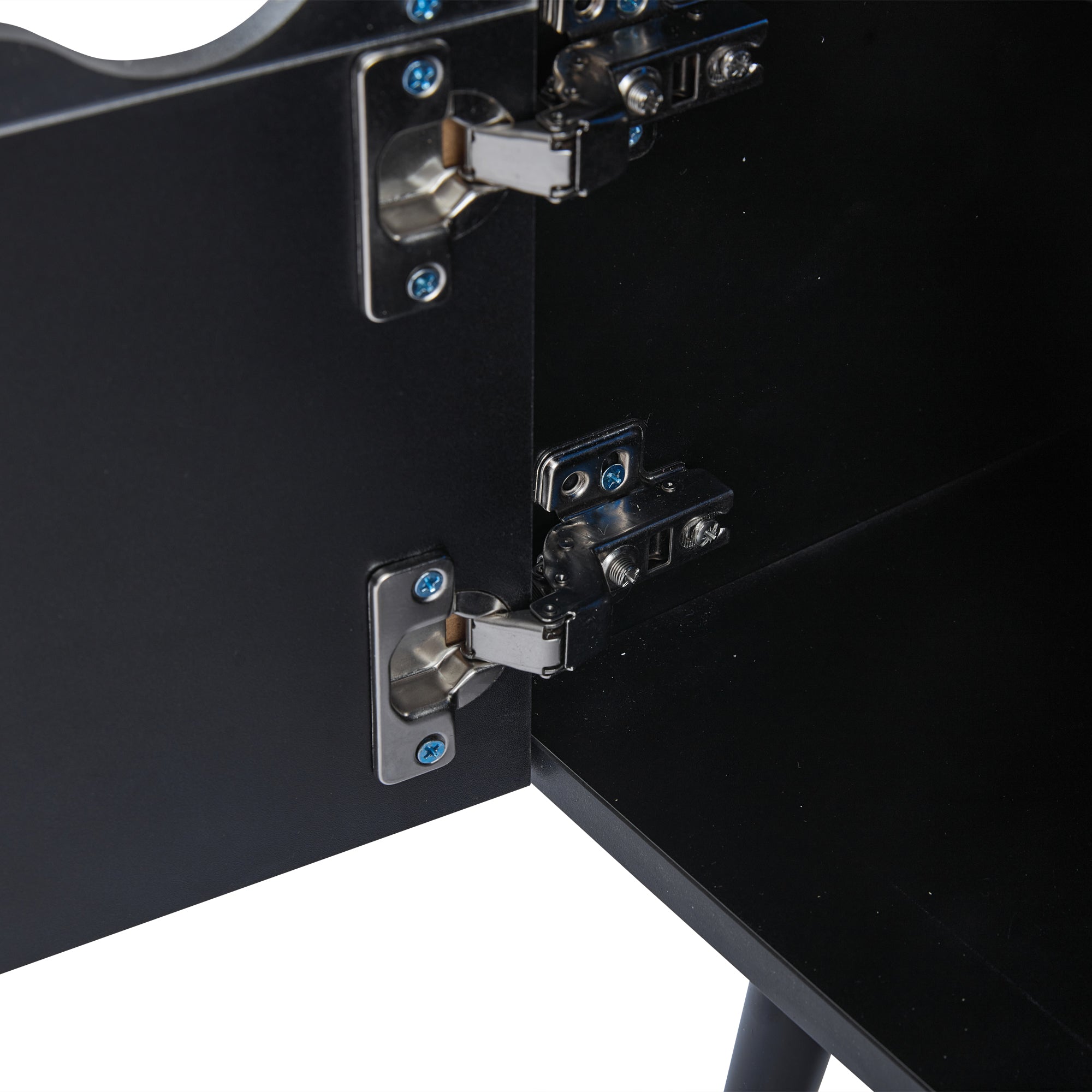 Logidon 176x38x45 cm zwart TV-lowboard met LED-verlichting