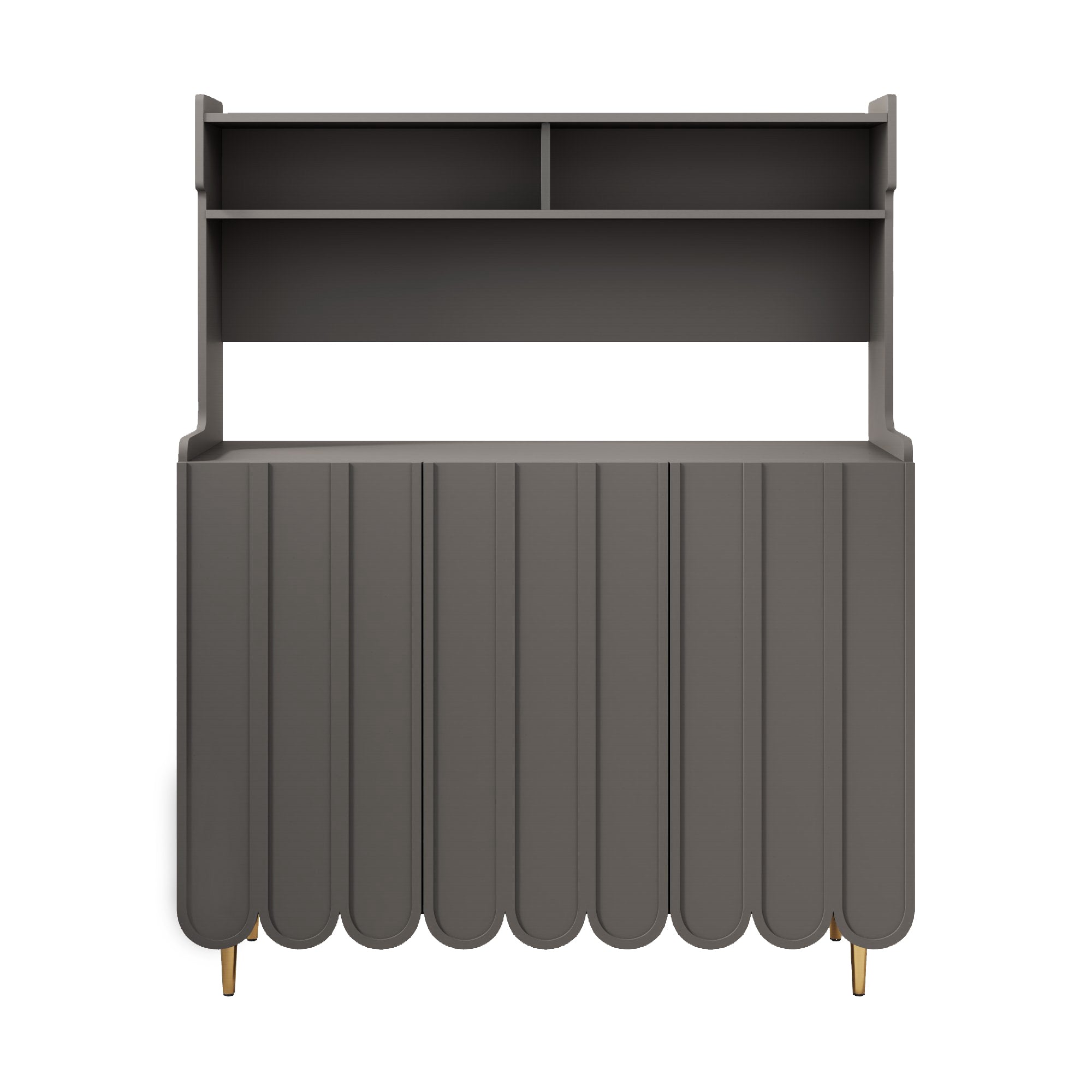 Logidon grijs dressoir 120 x 40 x 151 cm open opbergplank