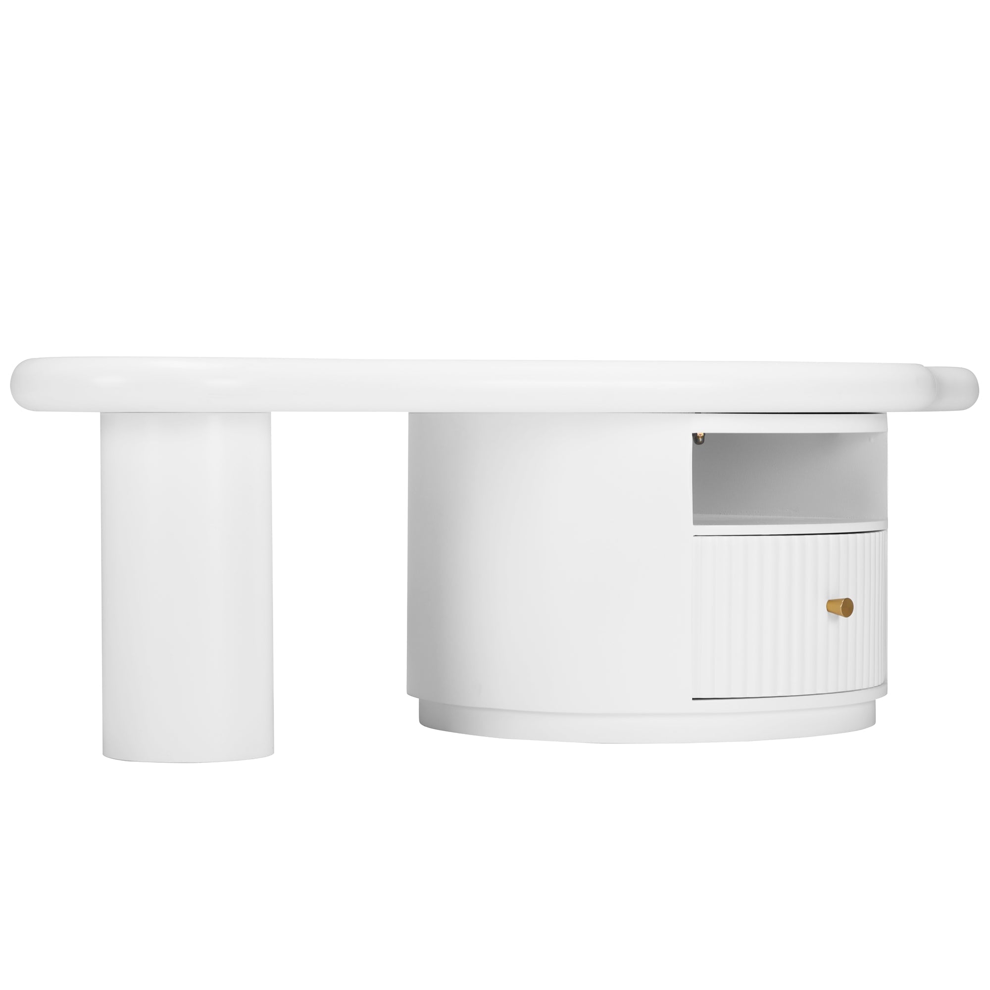 Logidon onregelmatige salontafel in wolkvorm 110x60cm wit