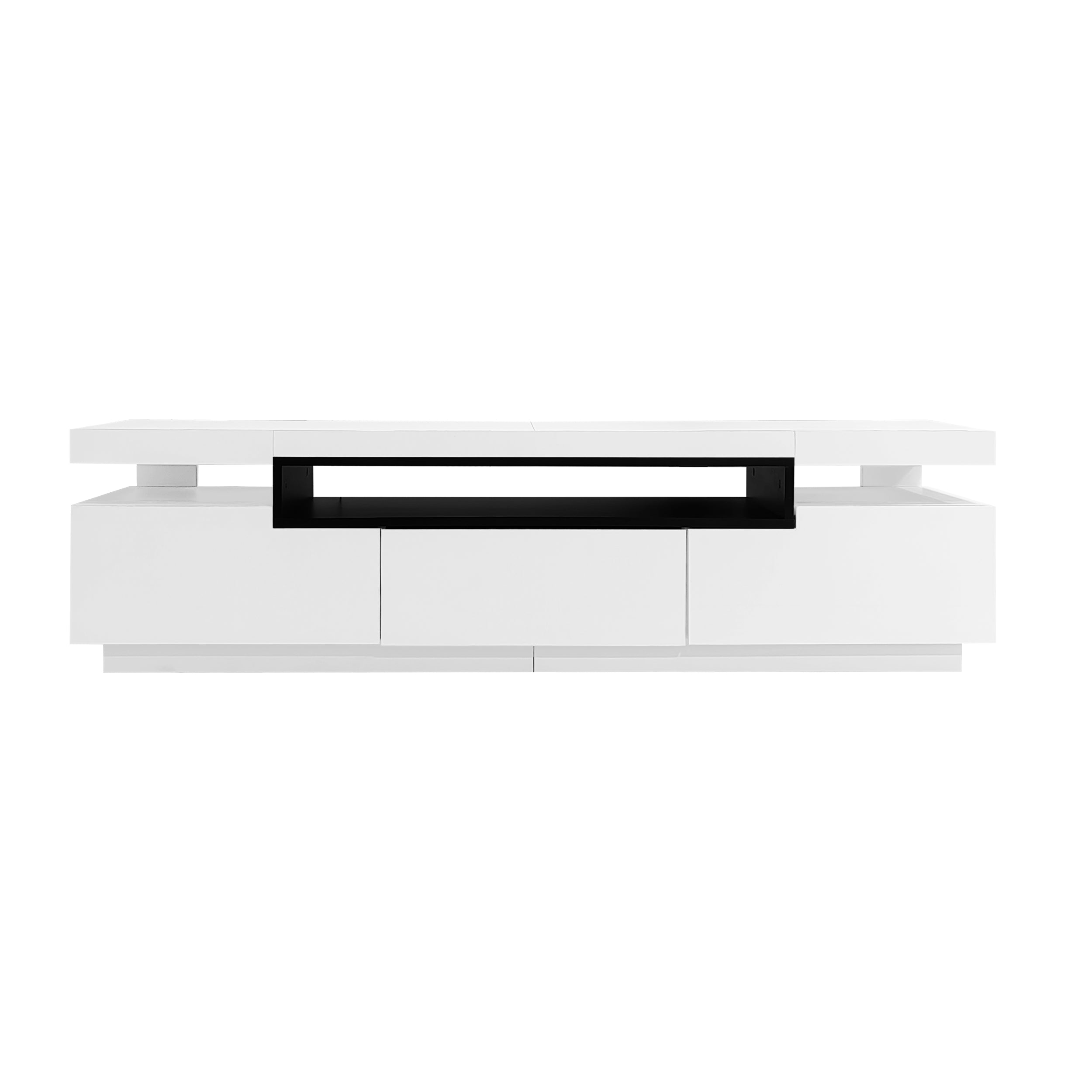 Logidon Elegant hoogglans TV-meubel wit 160x39x42cm met LED