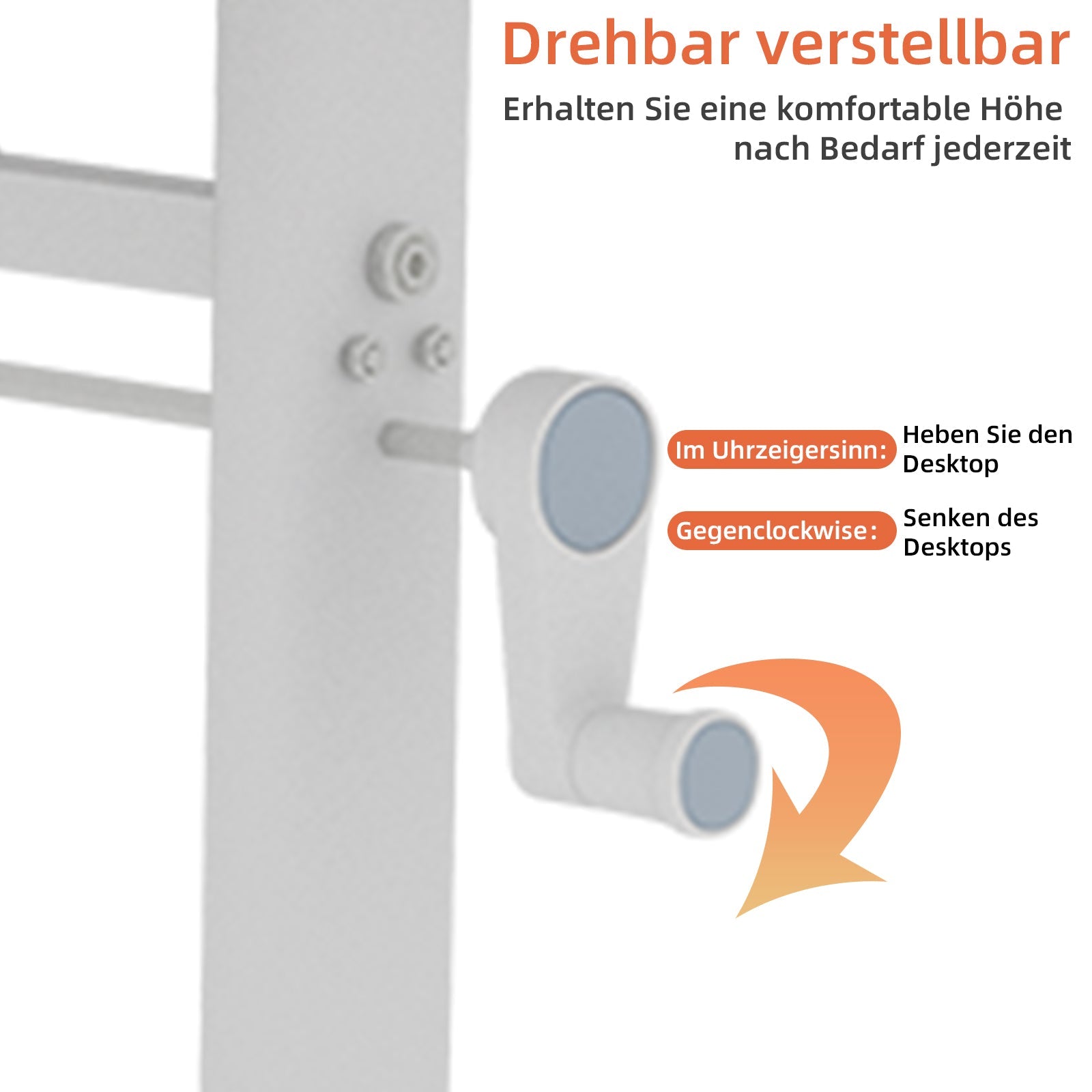 Logidon in hoogte verstelbaar houten bureau handslinger 120 x 60 cm