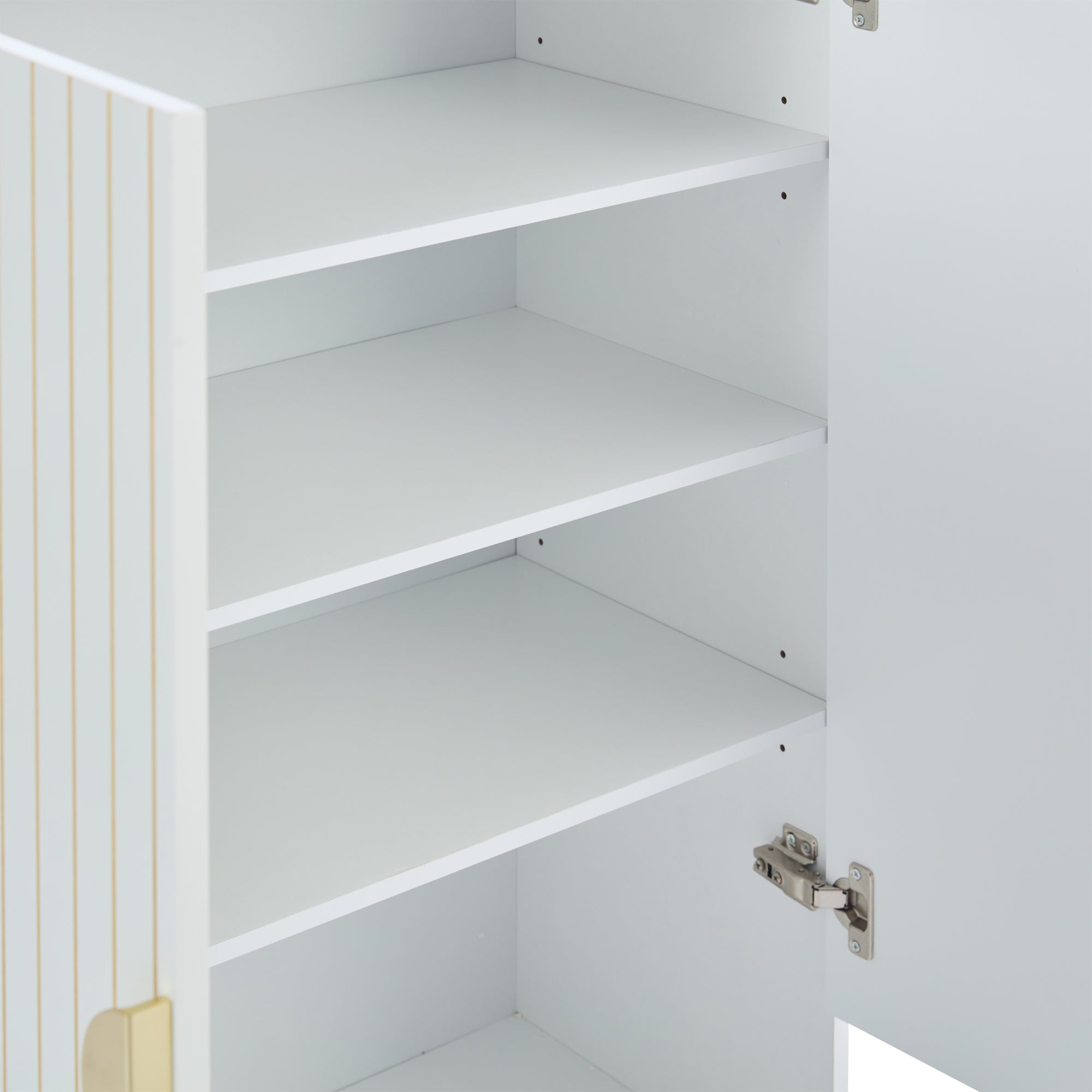 Logidon moderne schoenenkast wit MDF met deuren, 3 niveaus