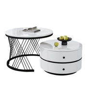 Logidon Elegant Nest salontafelset wit, 2-delig, 60x60/50x50