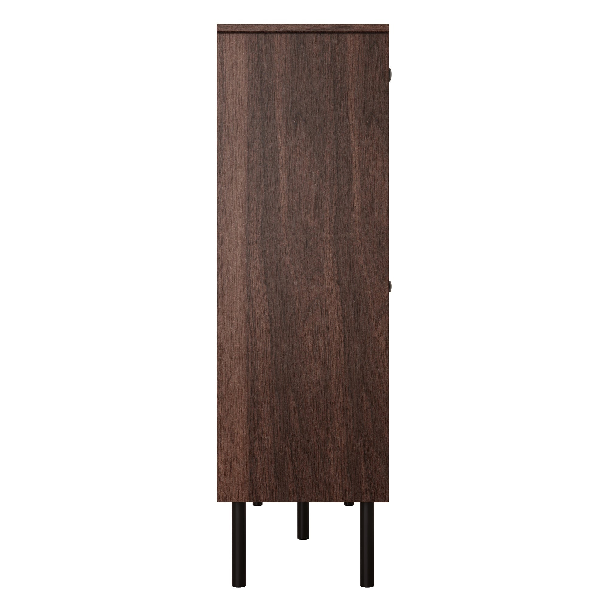 Logidon smalle schoenenkast 120x28x92 cm walnoot bruin 4 deuren