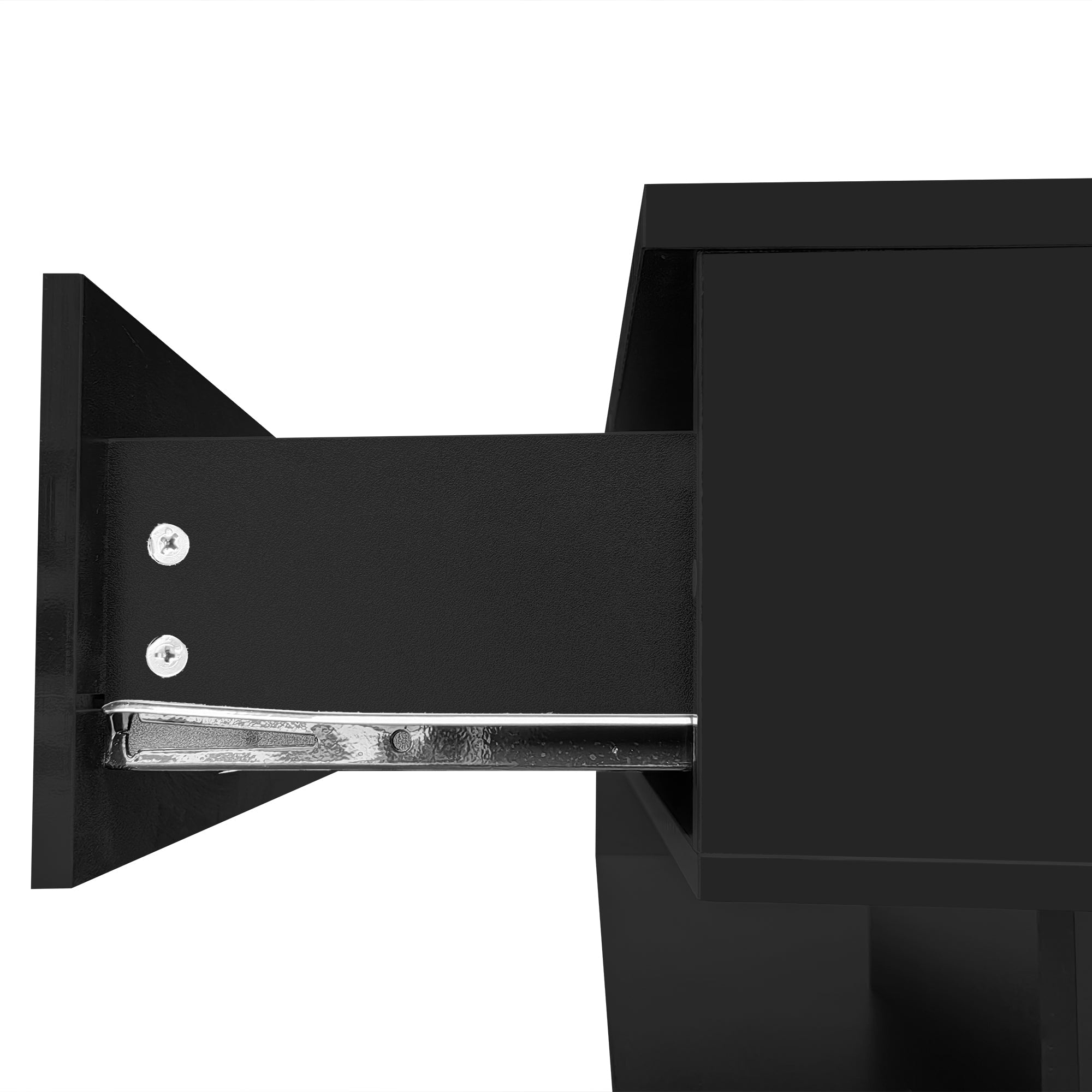 Logidon salontafel hoogglans zwart met glas en LED effect 105 cm