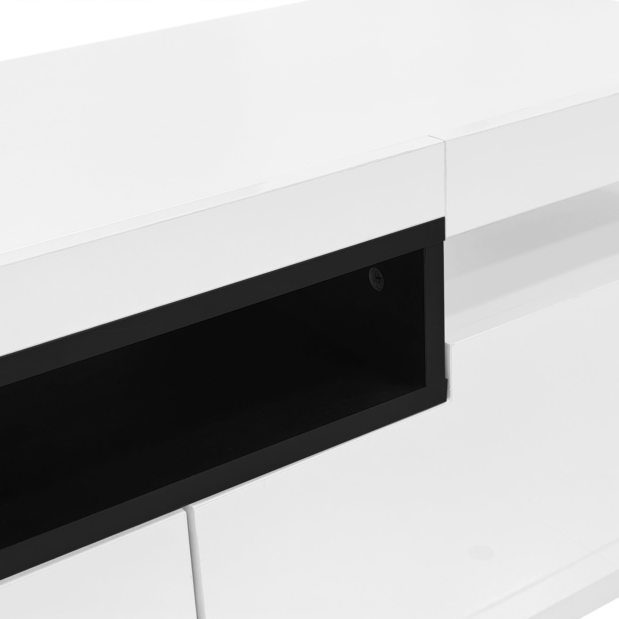 Logidon Elegant hoogglans TV-meubel wit 160x39x42cm met LED