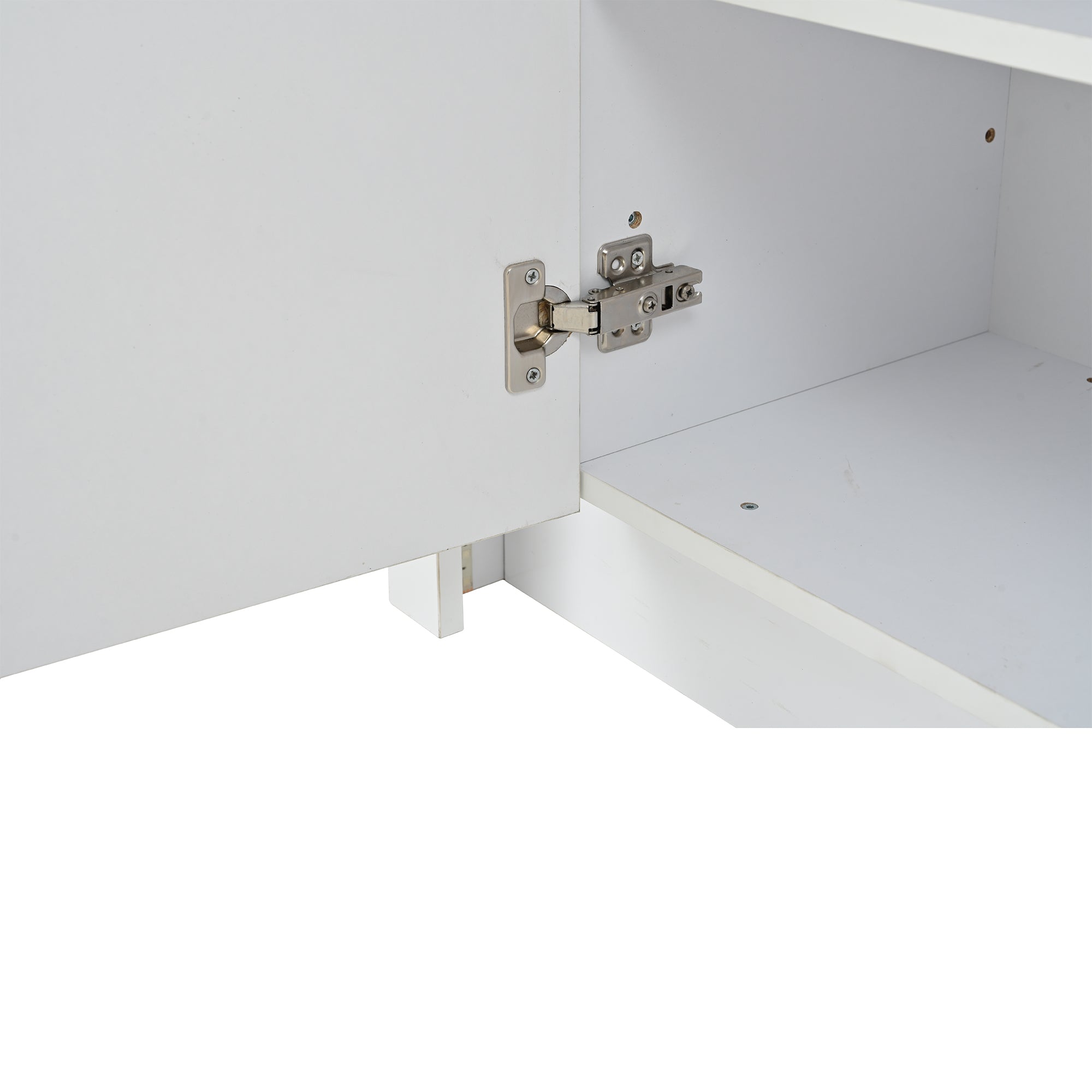 Logidon sideboard 140x35x72 cm white high gloss with LED