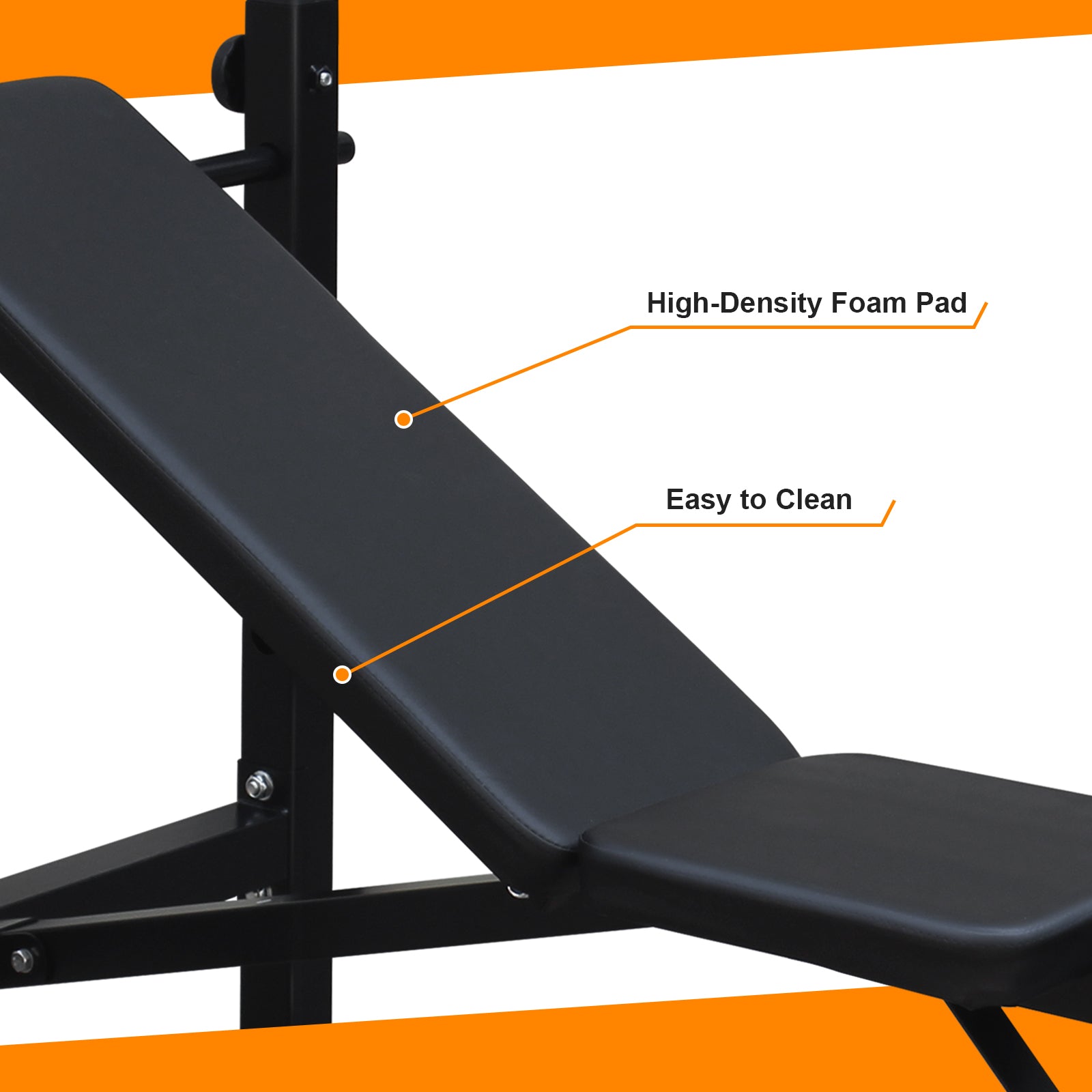 Logidon Olympic Weight Bench with Squat Rack Adjustable Black